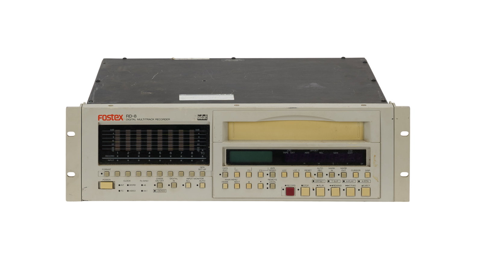 Ed Mann | Fostex RD-8 ADAT and Studio Tapes Collection: This is a Fostex RD-8 Digital Multi Track recorder that comes with three boxes of DAT and ADAT recordings that Ed Mann completed for projects for Paiste cymbals, as well as projects like Repercussion