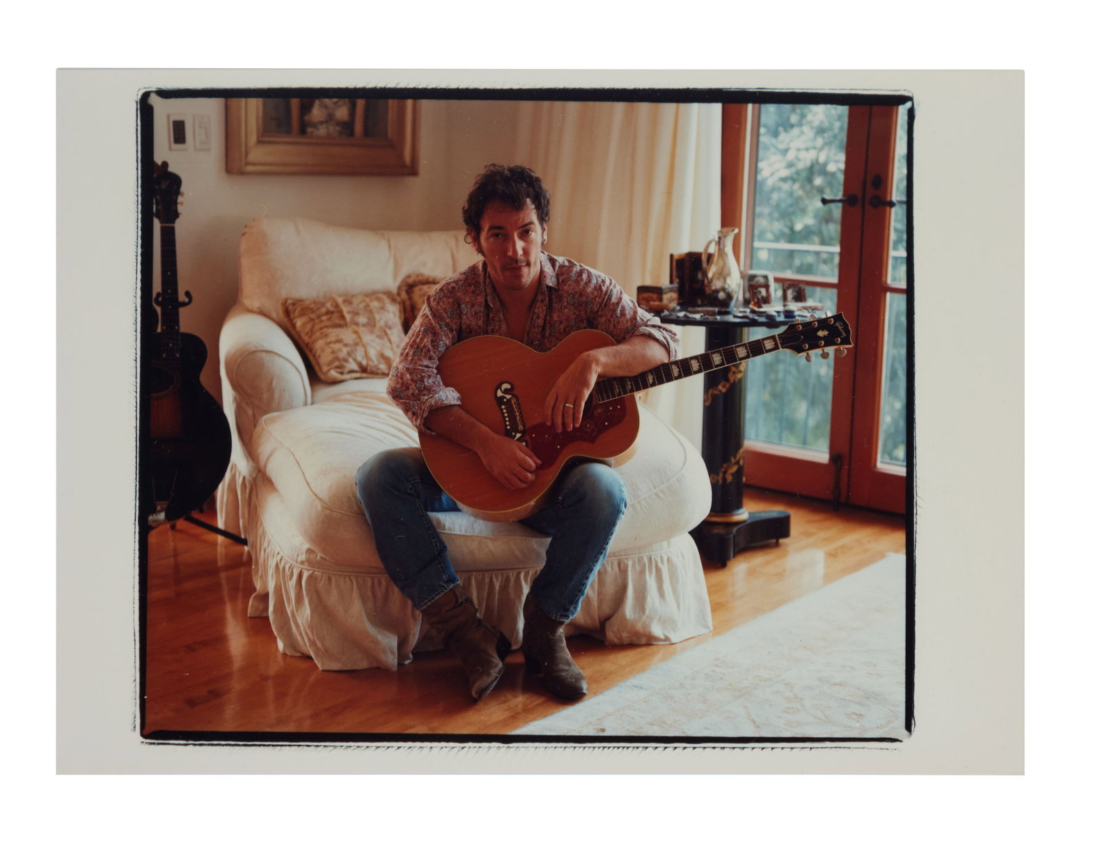 Bruce Springsteen | 1980s Annie Leibovitz Stamped Color Photo: A c. 1980s Annie Leibovitz color photo of Bruce Springsteen, stamped on the verso and hand labeled "4878 / #19."