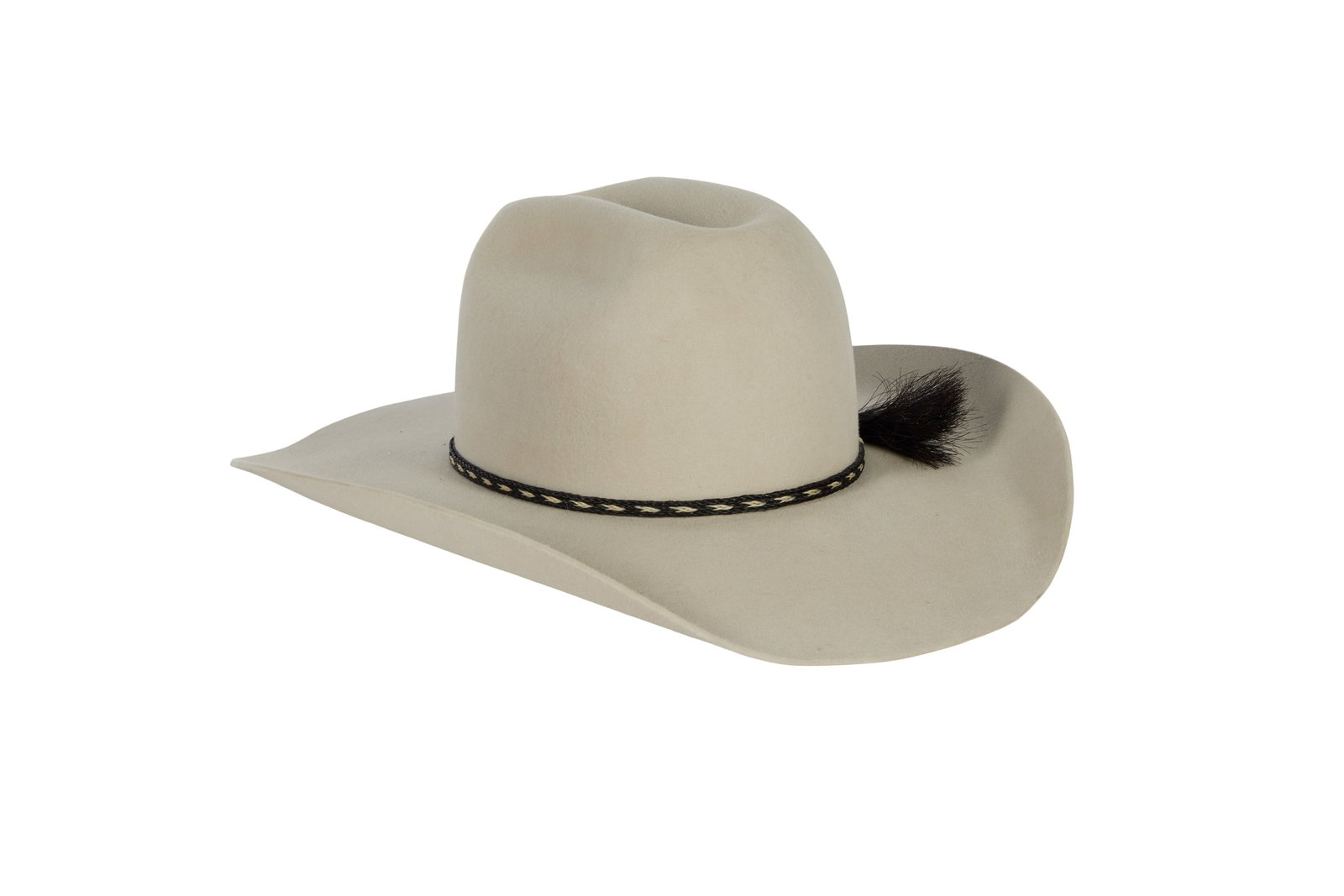 Clarence Clemons | Custom-Made Schafer Cowboy Hat Gifted by Charlie Daniels with Case: A custom-made tan wool, Schafer-brand cowboy hat, gifted from Charlie Daniels to Clarence Clemons. The interior is stamped "To: Clarence Clemmons From: Charlie Daniels." Together with a brown metal