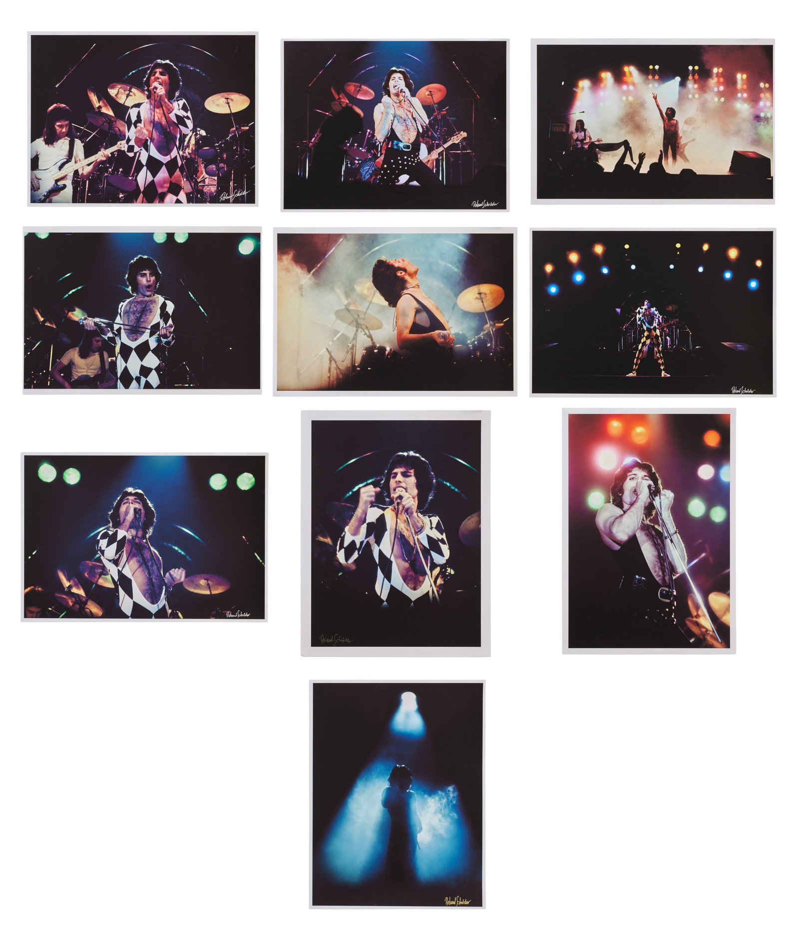 Queen | Collection Of 10 Freddie Mercury Queen Prints Signed By Photographer Roland Schroder (1 of 20)