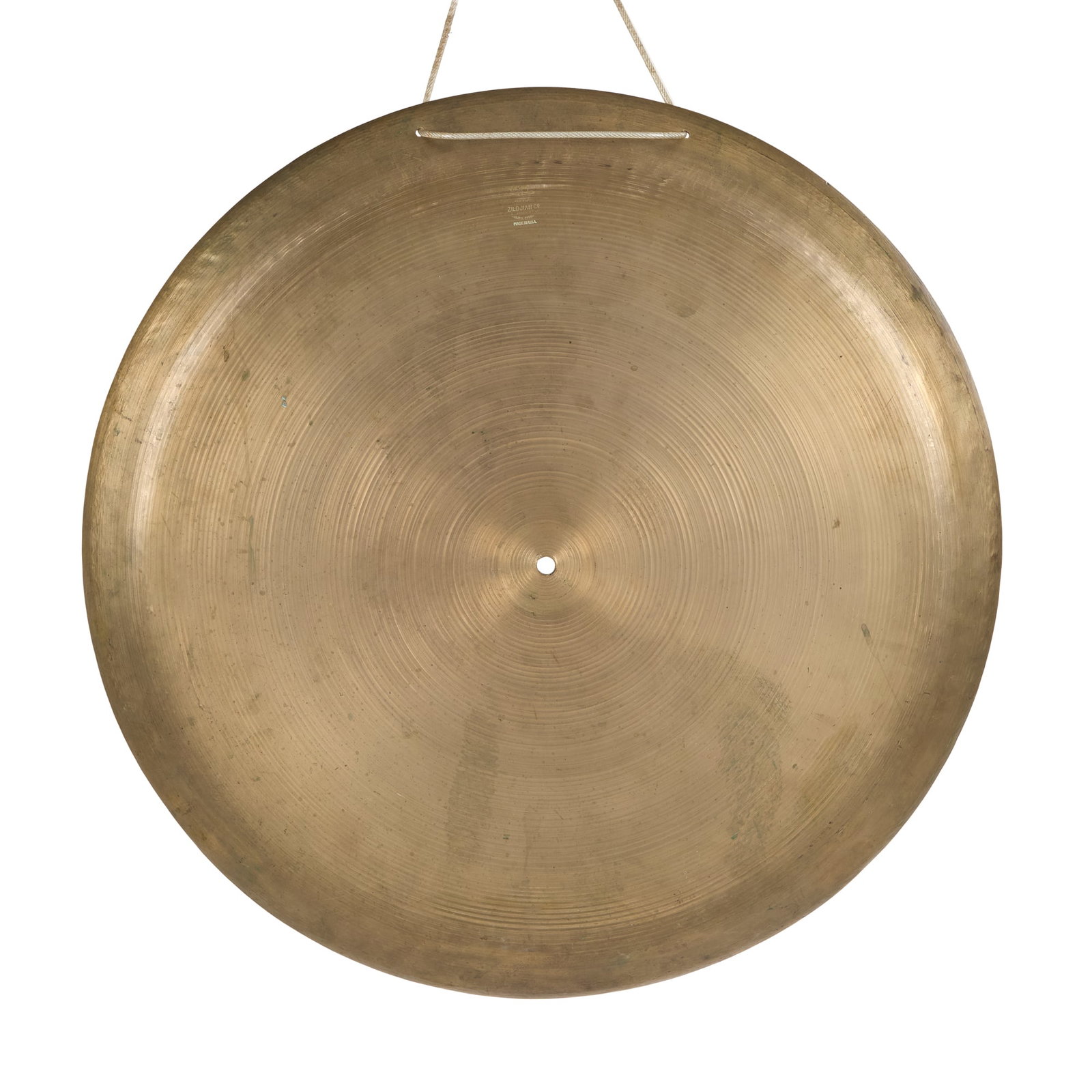 Black Sabbath | Bill Ward Studio-Played "Sweet Leaf" Zildjian Turkish Gong: A c. 1957-1959 Zildjian Turkish gong, used by Bill Ward on "Sweet Leaf," the opening track of Black Sabbath's seminal studio album, Master of Reality (1971). The bronze alloy gong is 28-inches, medium