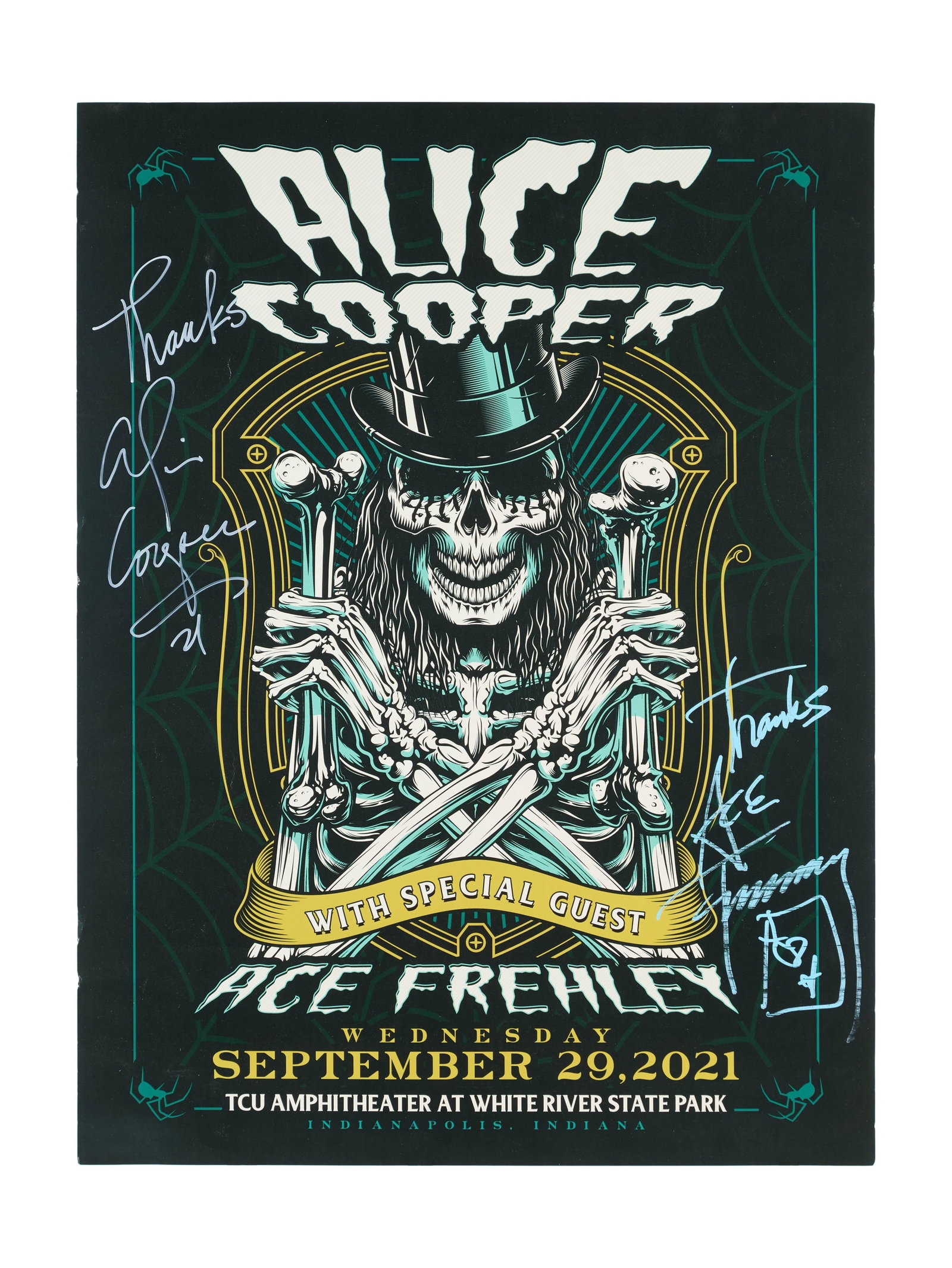Alice Cooper | Signed 2021 Ace Frehley and Alice Cooper Tour Poster (1 of 3)