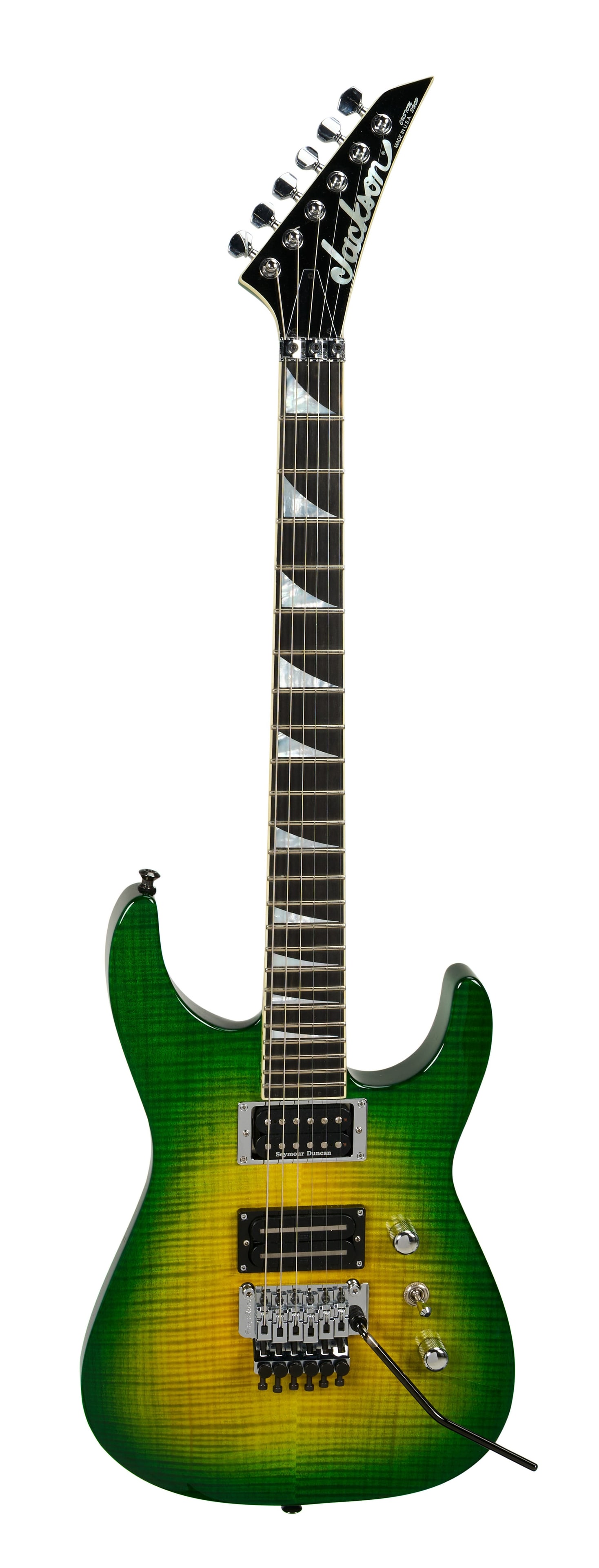 Anthrax | Scott Ian's Stage Played 2010 Dimebag Darrell Tribute Jackson Custom Shop Dime Slime: A 2010 Jackson Custom Shop Dime Slime Soloist electric guitar, serial #J8599, owned and stage played by Scott Ian of Anthrax. This guitar, purchased directly from Ian by its owner, was custom made for