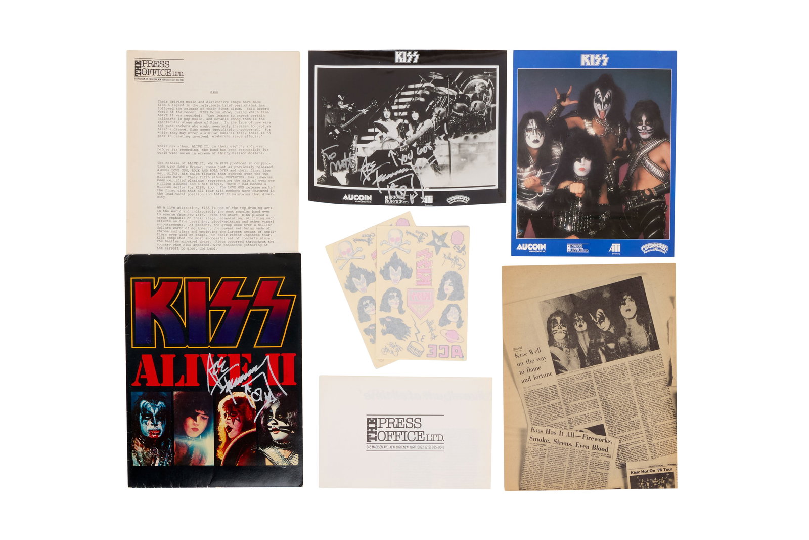KISS | 1977 "Alive II" Ace Frehley Signed Press Kit (1 of 3)