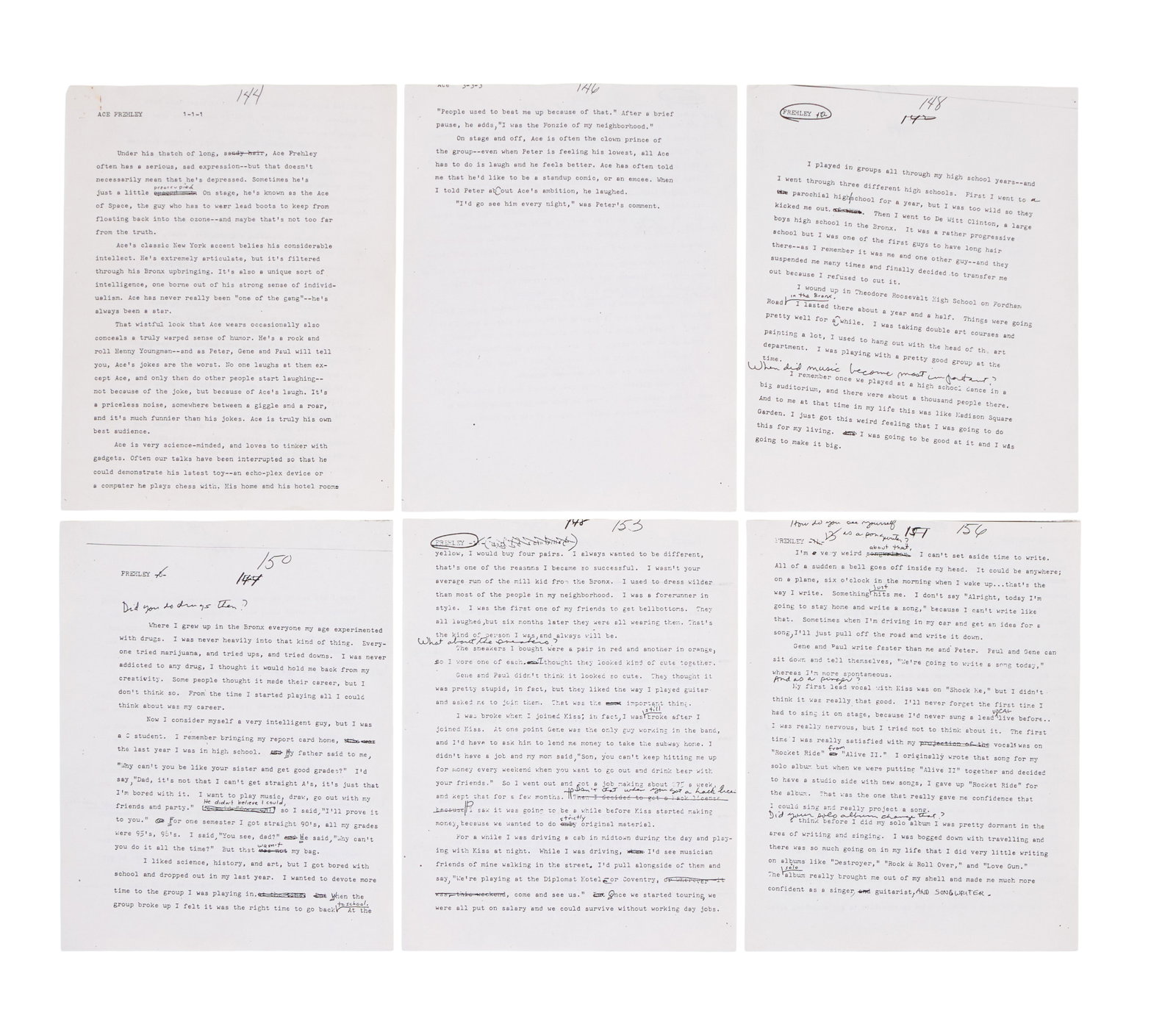 Ace Frehley | 1987 Interview Transcripts - 3