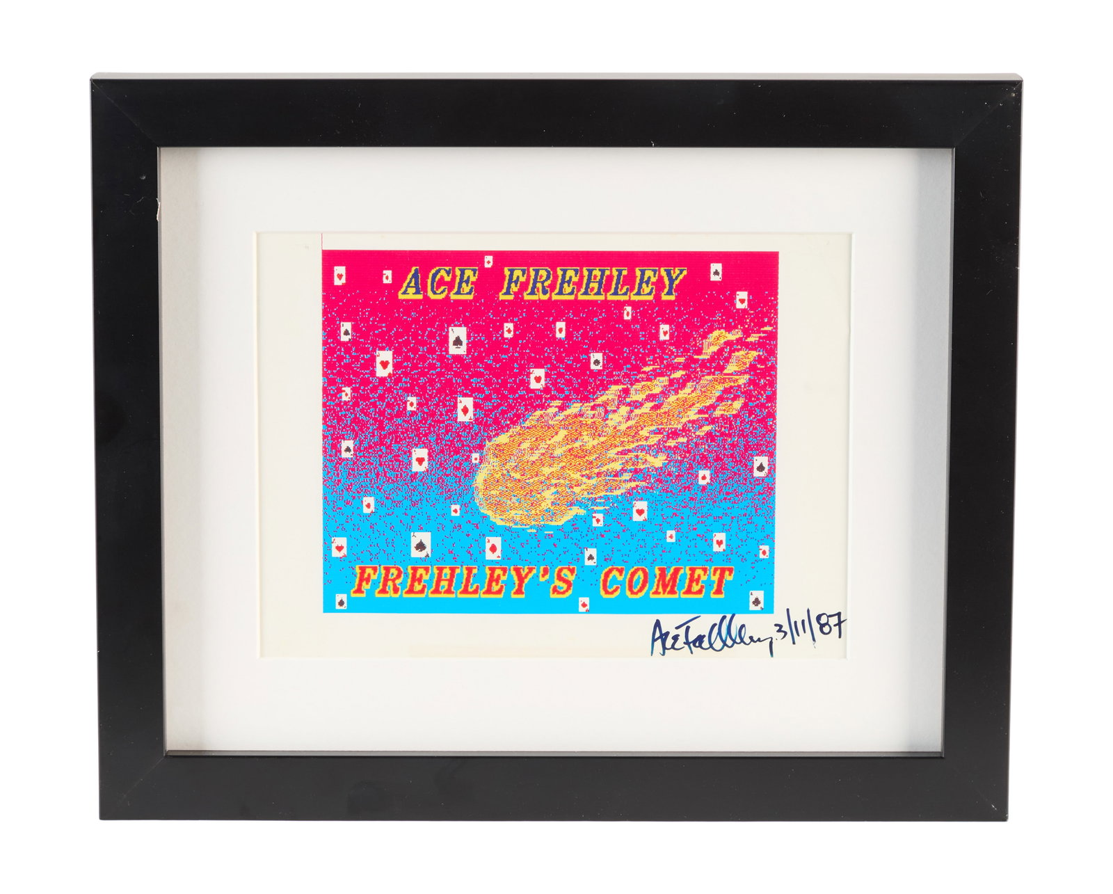 Ace Frehley | 1987 Signed "Frehley's Comet" Digital Artwork (1 of 3)