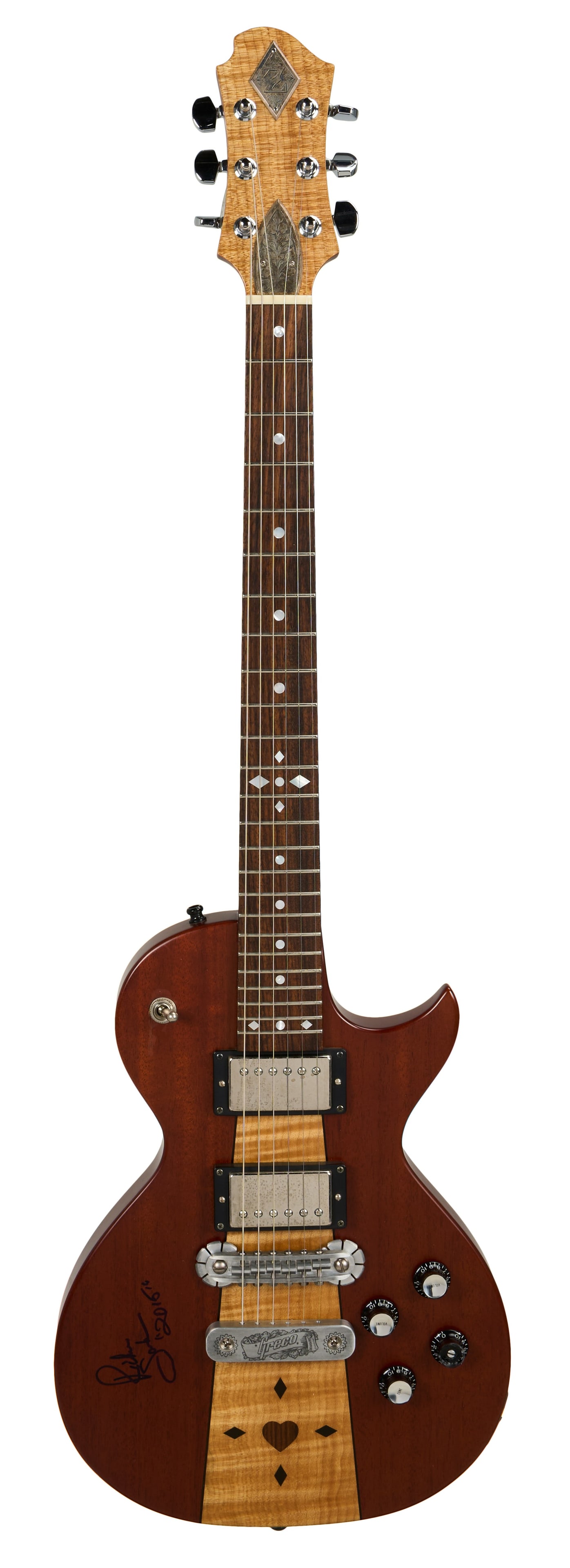 Richie Sambora | Owned and Signed Greco Zemaitis Electric Guitar: A Greco Licensed Zemaitis electric guitar, serial #0311019, owned, signed and dated 2015 by Bon Jovi guitarist Richie Sambora in black felt tip pen. Sambora donated and signed the guitar for a