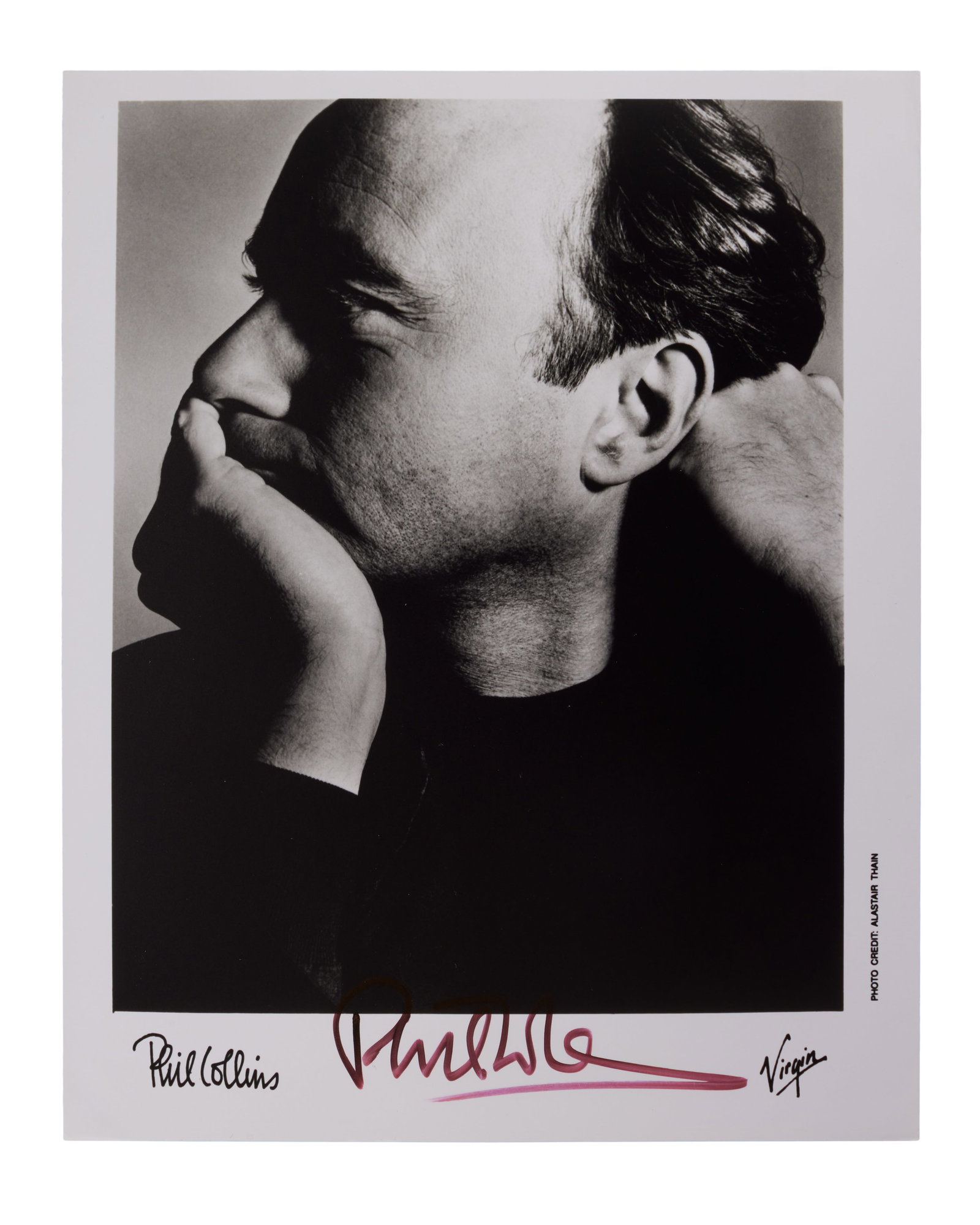 Phil Collins | 1980s Signed Virgin Records Promotional Photograph (1 of 2)