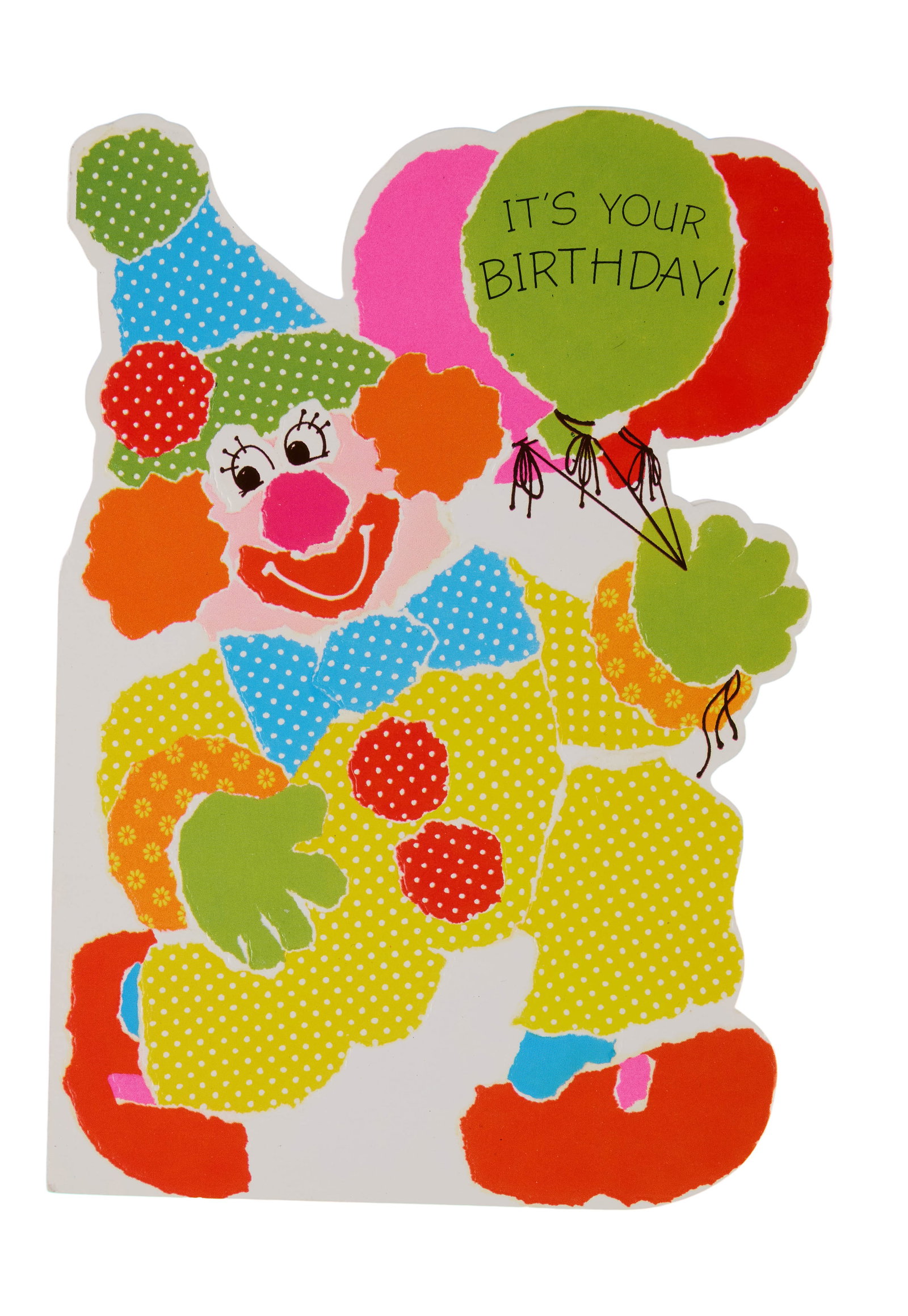 The Smiths | Morrisey Signed Birthday To Liz Taylor: A Hallmark birthday card that pictures a clown on the front that was sent by Morrissey to employee Liz Taylor. Morrissey has written the following message inside that card: "Dear Liz, I Hope You Enjoy