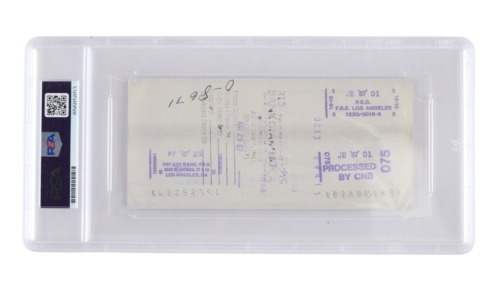 Madonna | 1987 Signed Check - 2