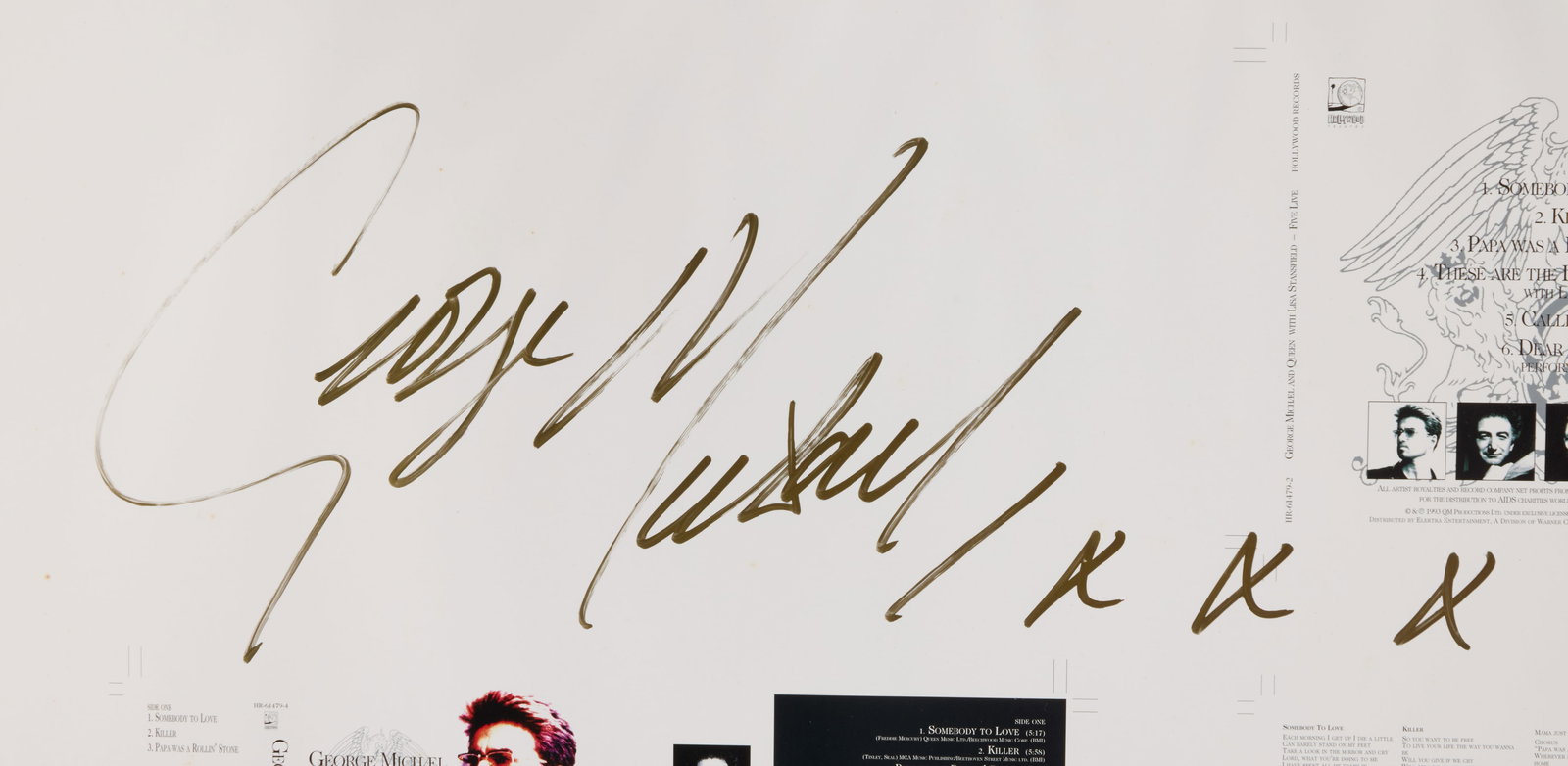 George Michael | Signed Printer's Proof for "Five Live" Album Artwork - 2