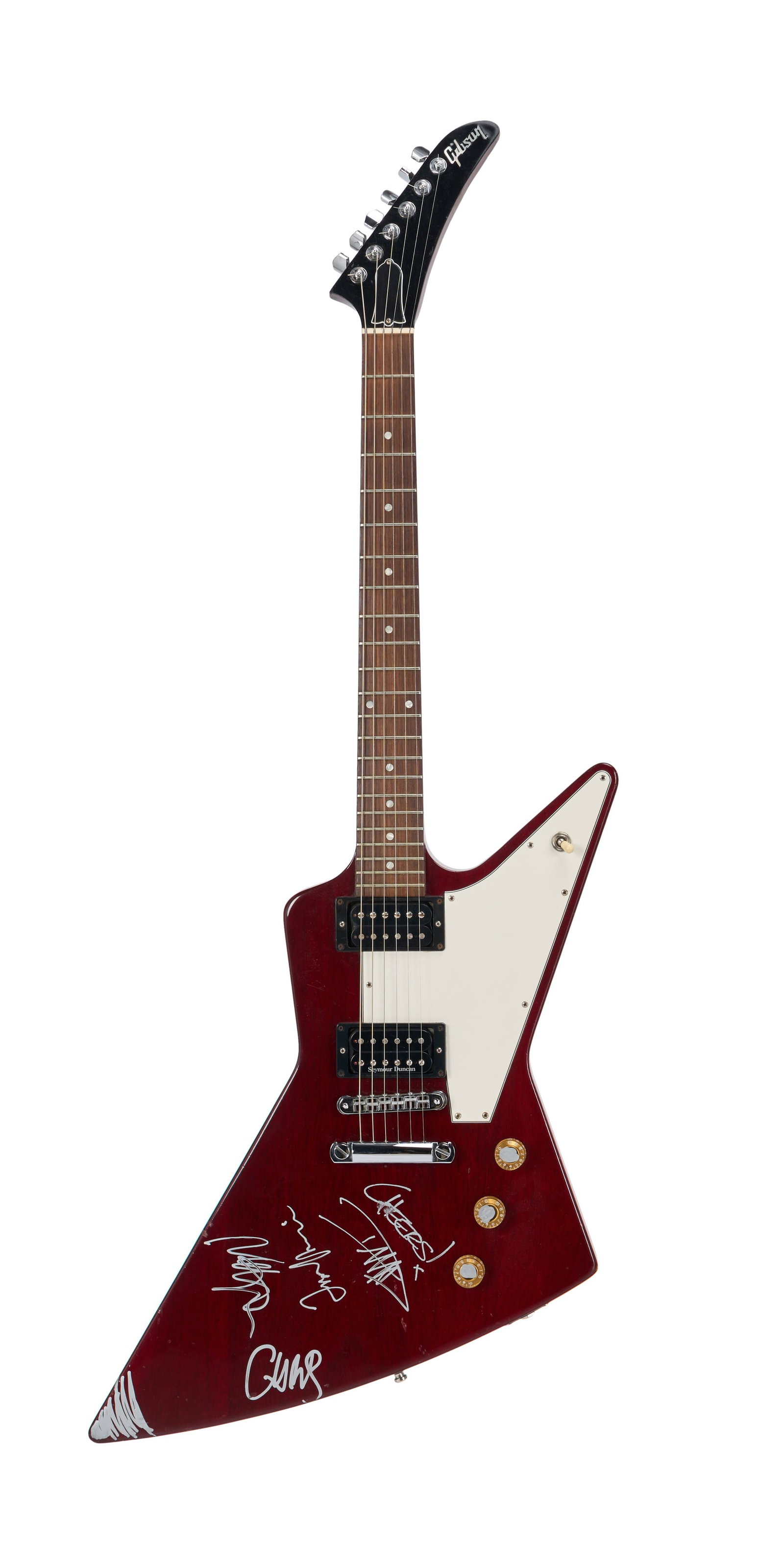 Foo Fighters | Band Signed 1998 Gibson Explorer Electric Guitar, Cherry Red (1 of 6)
