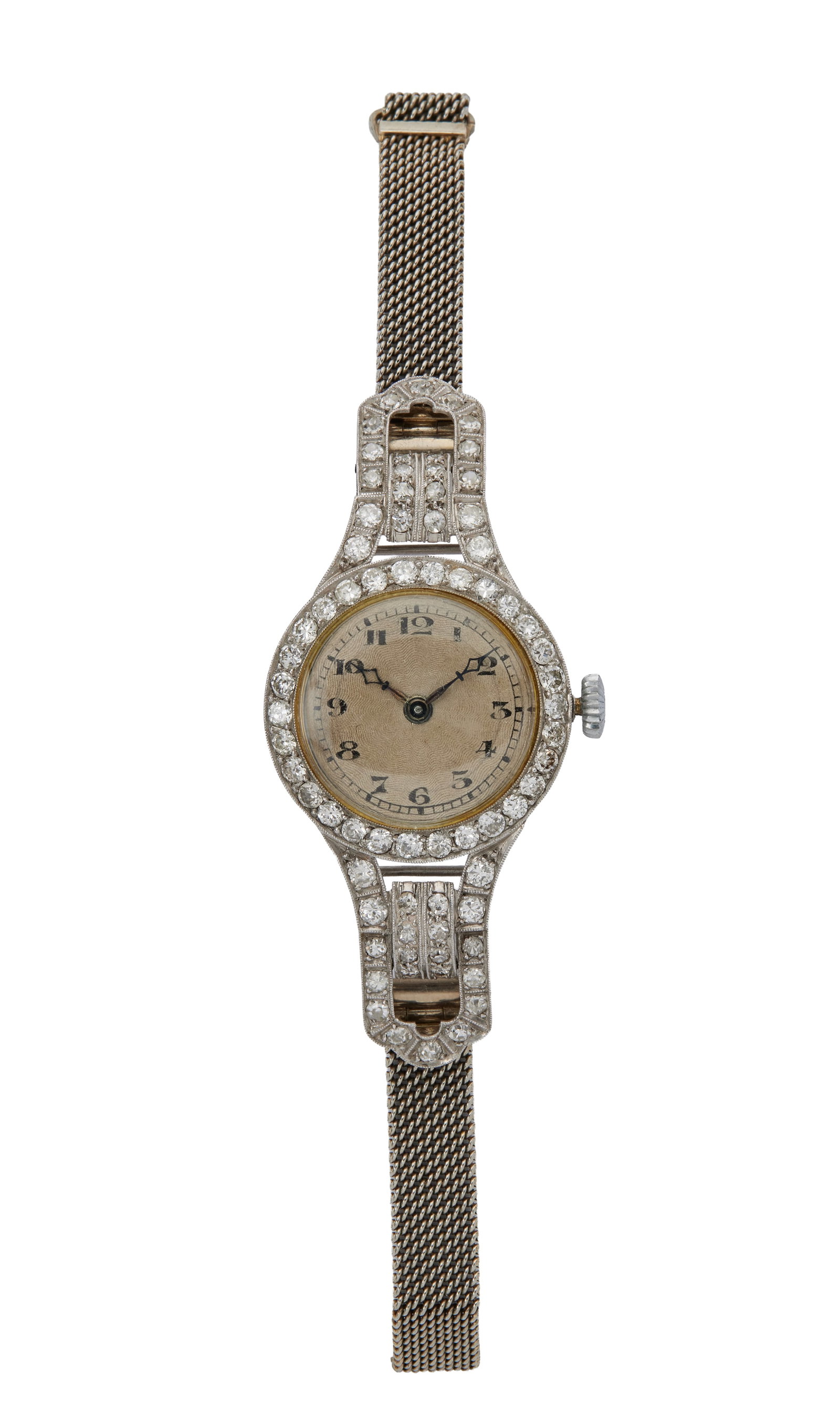 Tracee Mae Miller | Art Deco Platinum Wristwatch Gifted By Renee Zellweger: An Art Deco platinum wristwatch, gifted to Tracee Mae Miller by Renee Zellweger as a Christmas present when she was dating Jack White. Of mechanical movement, the engine turned circular dial with blac