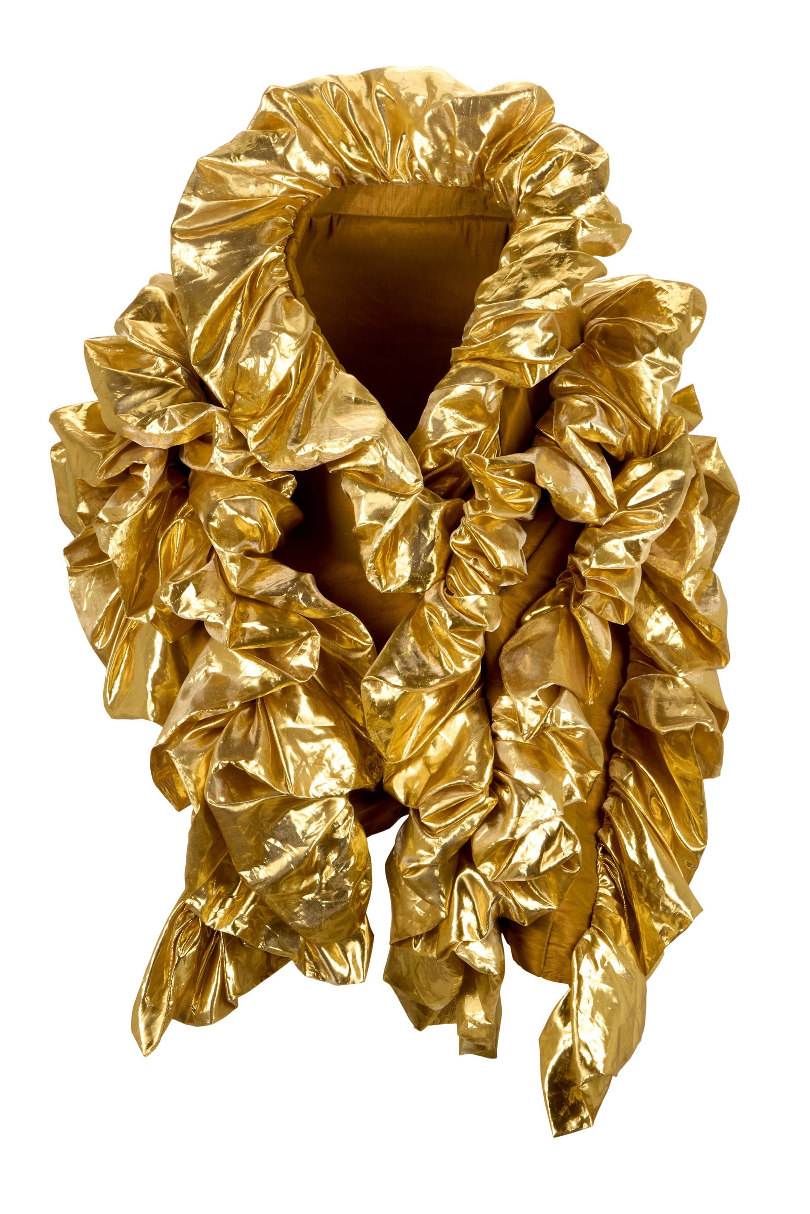 Jennifer Lopez | 2025 "WorldPride Festival" Stage-Worn Metallic Boa: A metallic gold ruffled boa, stage-worn by Jennifer Lopez while headlining the WorldPride DC Music Festival on June 6, 2025, in Washington, D.C. No size or label present. During the perform