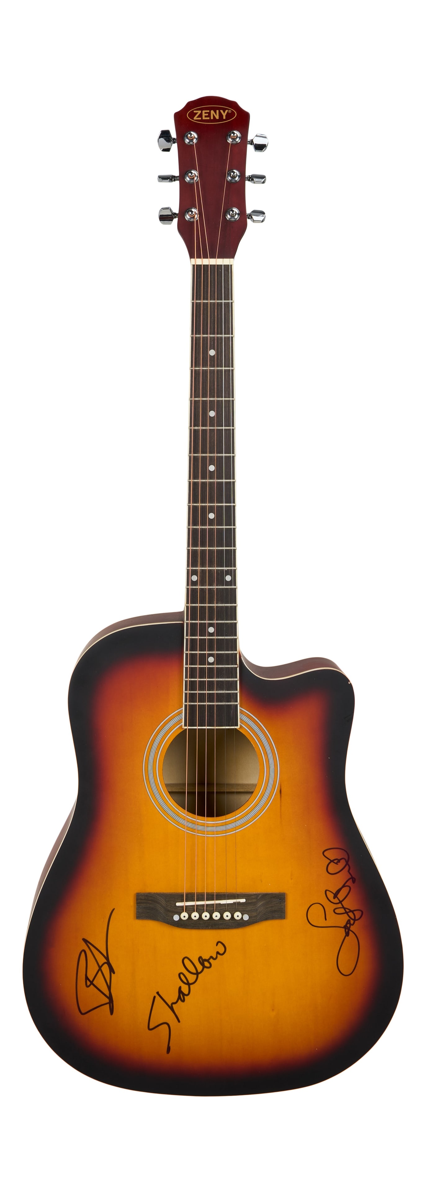 Lady Gaga and Bradley Cooper Signed Zeny Acoustic Guitar (1 of 6)