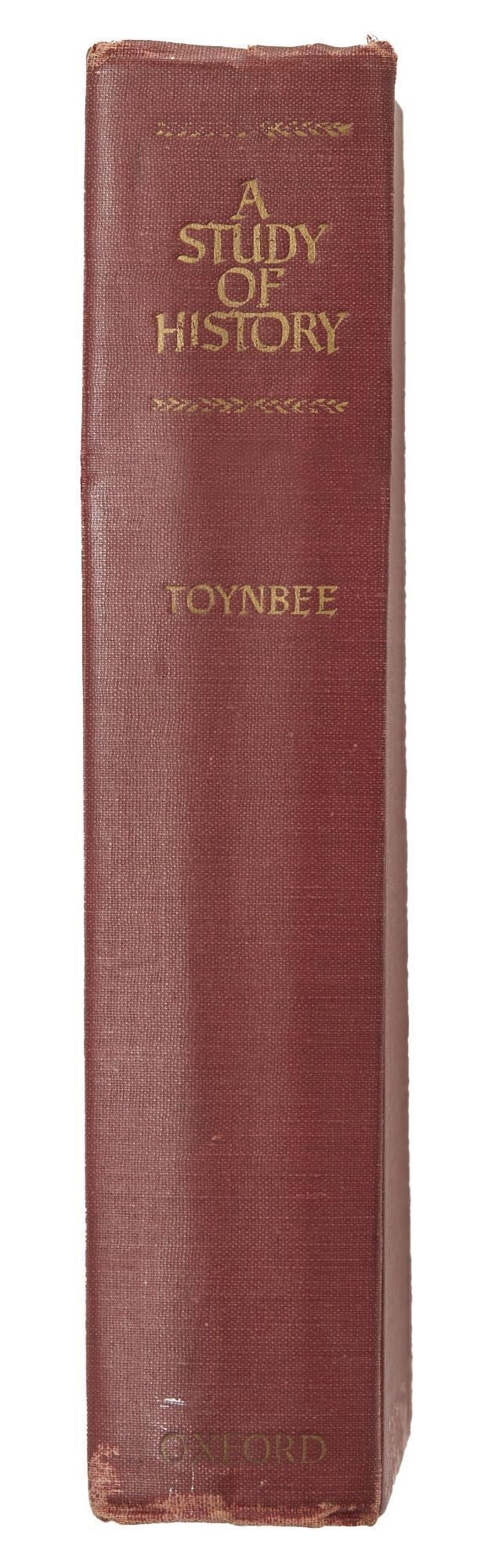 Marilyn Monroe | 1947 Book Titled "A Study of History": A hardcover; no dust jacket (though a small portion of it is still intact and included with lot), by Arnold J. Toynbee, published by Oxford University Press NY/London in 1947, a penciled #17" appears