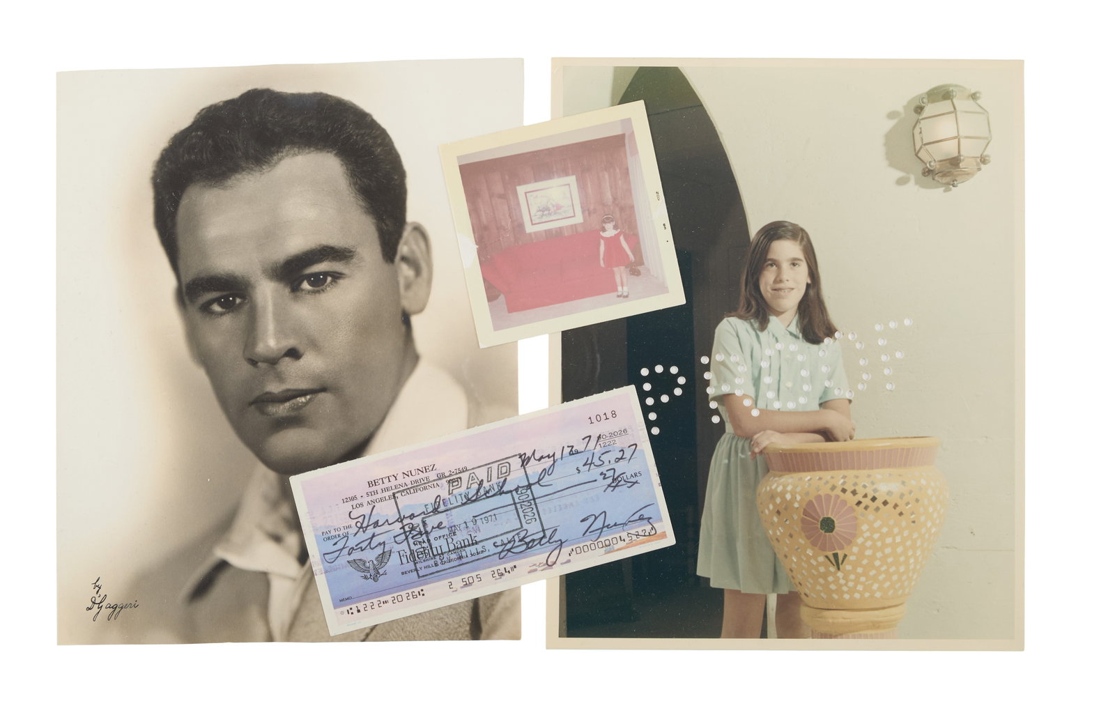 Marilyn Monroe-Adjacent | 1950s-1970s Photographs, Etc., from the Nu?ez Family: A group of four items; all related to the family who purchased Marilyn's house at 12305 Fifth Helena Drive in the Brentwood section of Los Angeles shortly after her death; the first a circa 1950s