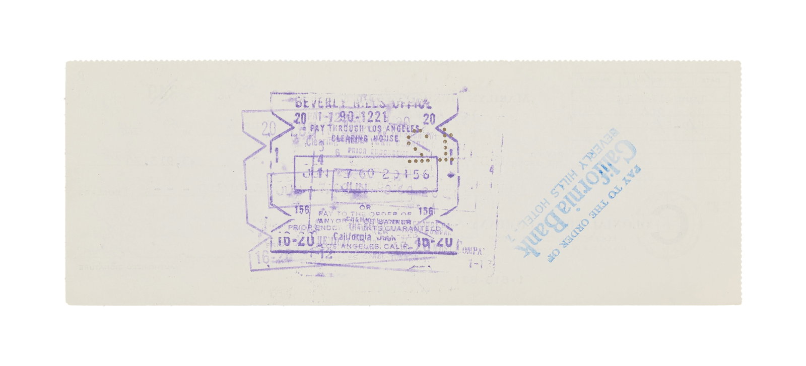 Marilyn Monroe | 1960 Signed Check - 2