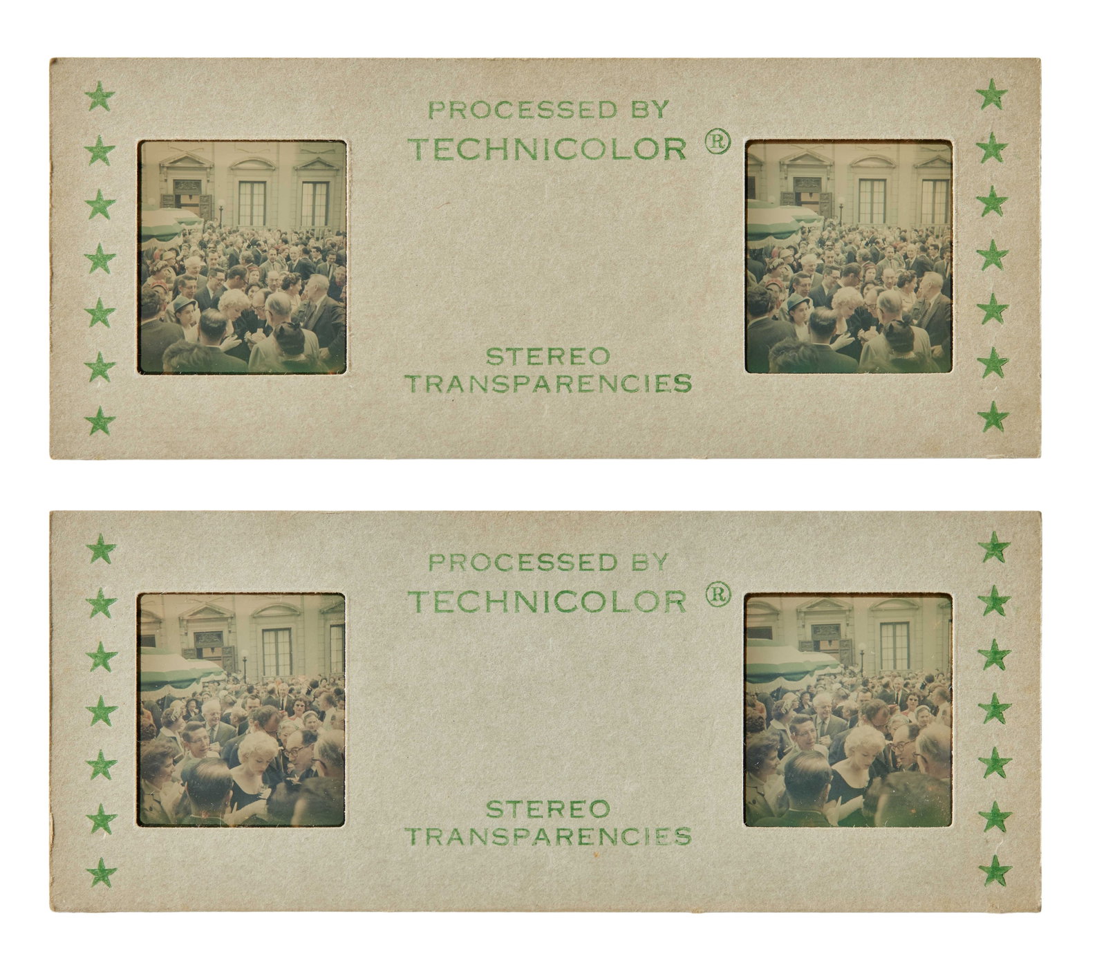 Marilyn Monroe | Circa 1959 Never-Before-Seen Color "Stereo Transparencies": A group of two; each piece is actually two identical slides mounted side-by-side in the same cardboard sleeve ? when viewed in a stereoscope, it would create a 3D effect ? both images depict the star 