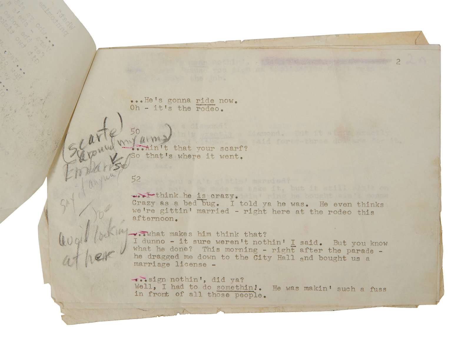 Marilyn Monroe | 1956 Annotated Sides from "Bus Stop" - 2
