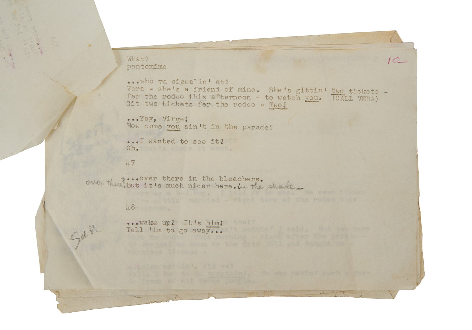 Marilyn Monroe | 1956 Annotated Sides from "Bus Stop" - 4