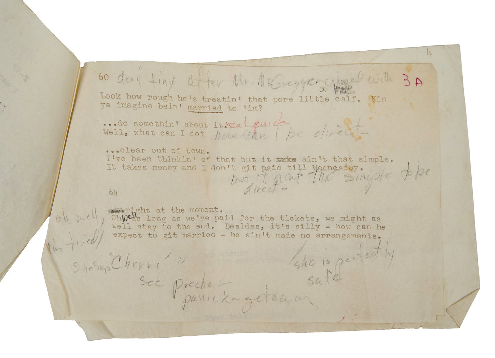 Marilyn Monroe | 1956 Annotated Sides from "Bus Stop" - 6