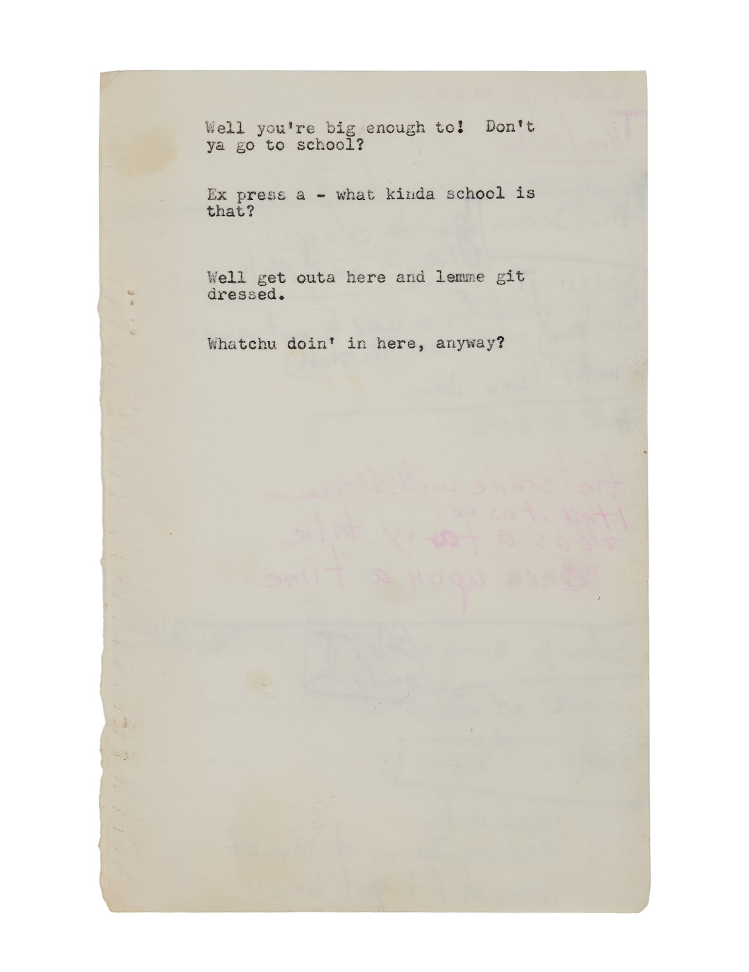 Marilyn Monroe | 1956 Annotated Sides from "Bus Stop" - 4