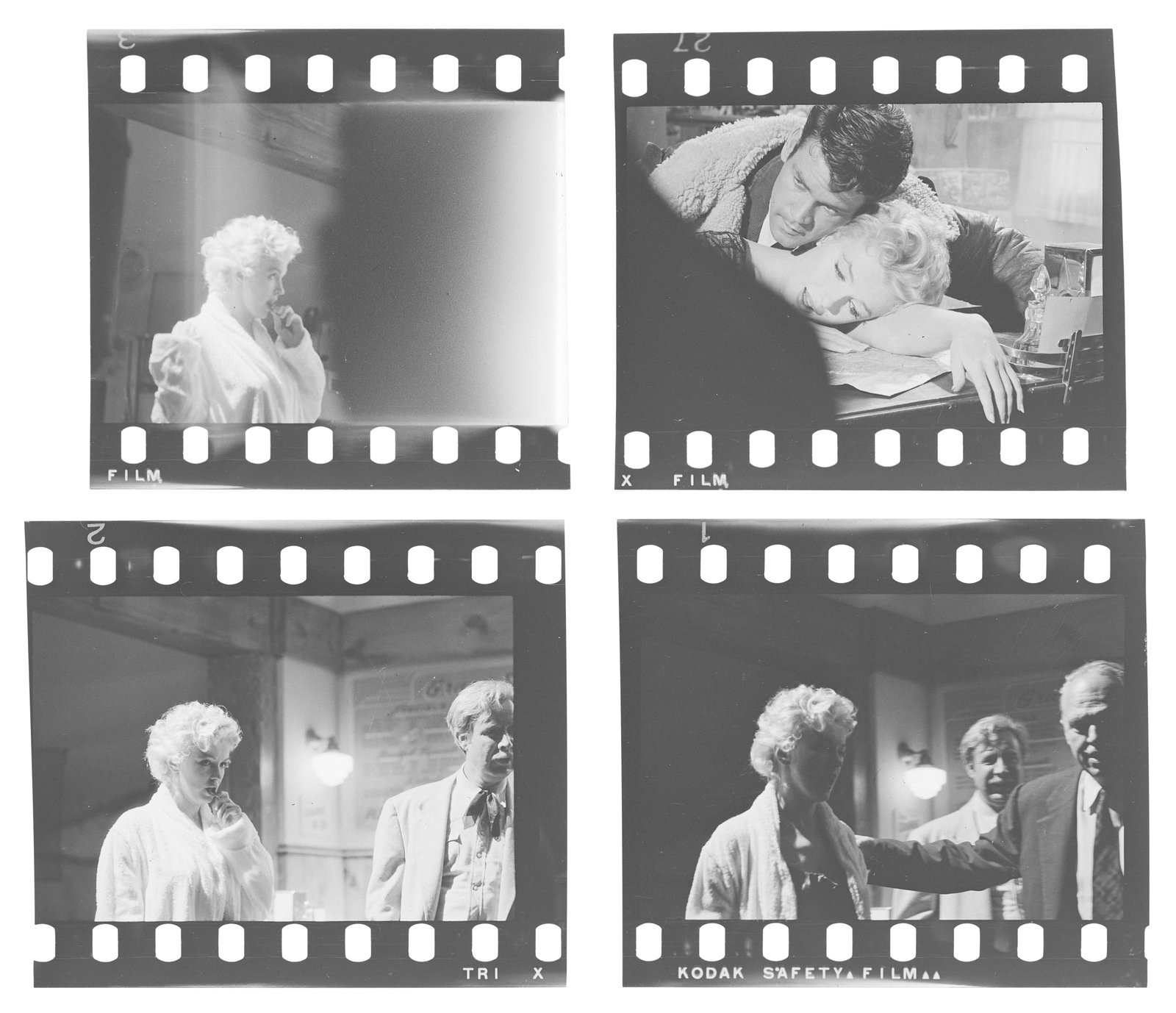Marilyn Monroe | 1956 Black and White Negatives and Copyright by Milton H. Green from "Bus Stop": 20th Century Fox 1956; a group of five, taken on the set by the star's then business partner, one shows Marilyn alone, one shows her with co-star Don Murray, two show her with co-star Arthur O'Connell