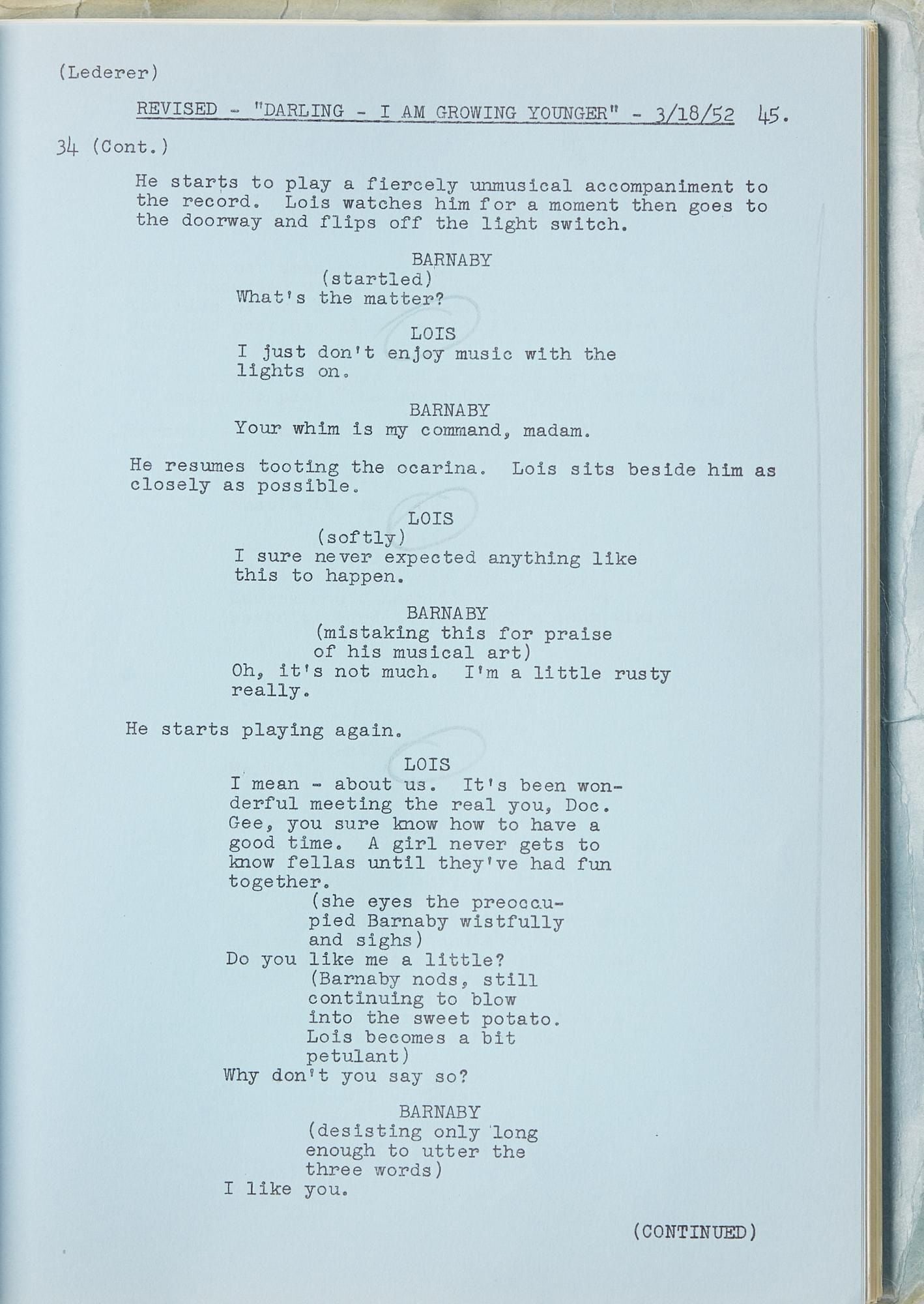 Marilyn Monroe | 1952 Script from "Monkey Business" - 3