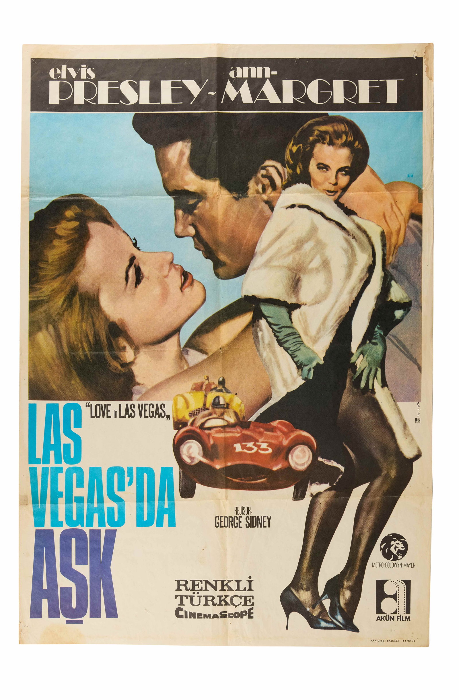 Ann-Margret | 1971 Turkish One Sheet Movie Poster from "Viva Las Vegas" (1 of 1)