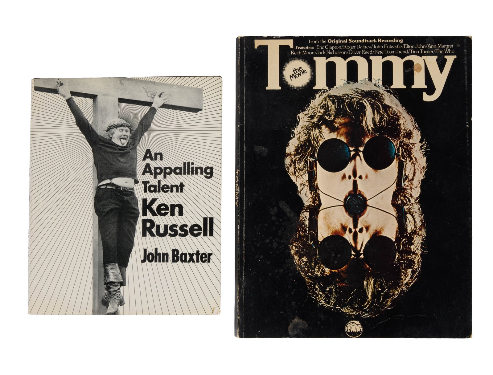 Ann-Margret | 1975 Ken Russell Signed Book Titled "An Appalling Talent: Ken Russell": A hardcover; by John Baxter, dust jacket, published in 1973 by Micheal Joseph Ltd., London, signed in black felt-tip ink on the front free end page "To / A.M. / from K.R. / with fond memories / & /