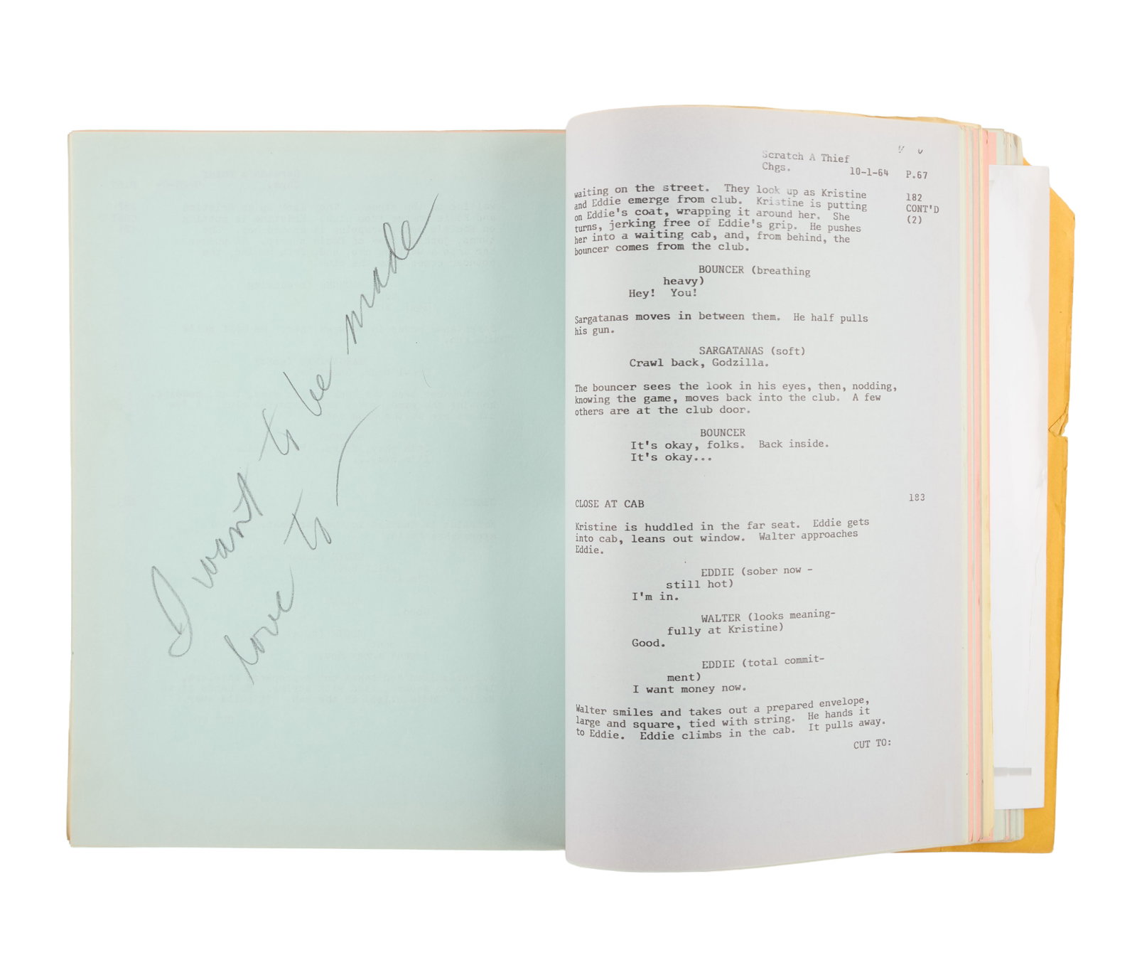 Ann-Margret | 1964 Script from "Once A Thief" - 2
