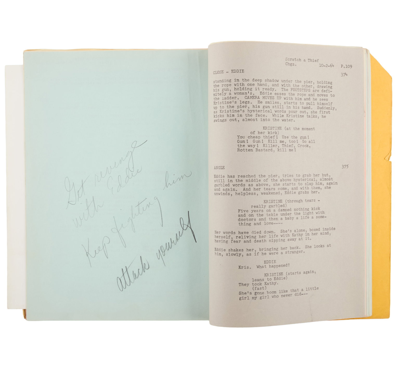 Ann-Margret | 1964 Script from "Once A Thief" - 3