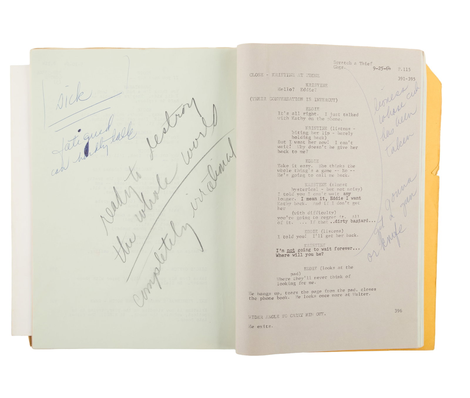 Ann-Margret | 1964 Script from "Once A Thief" - 4