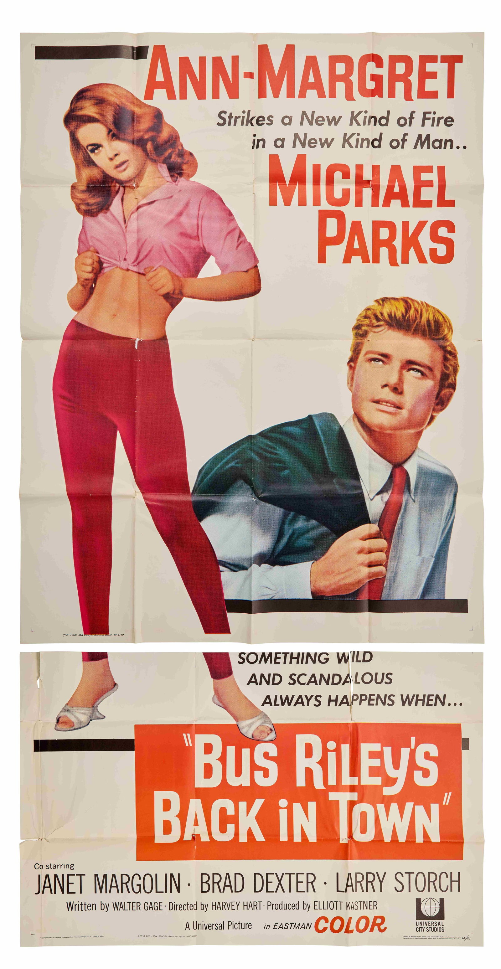Ann-Margret | 1965 Three-Sheet Movie Poster from "Bus Riley's Back in Town" (1 of 5)
