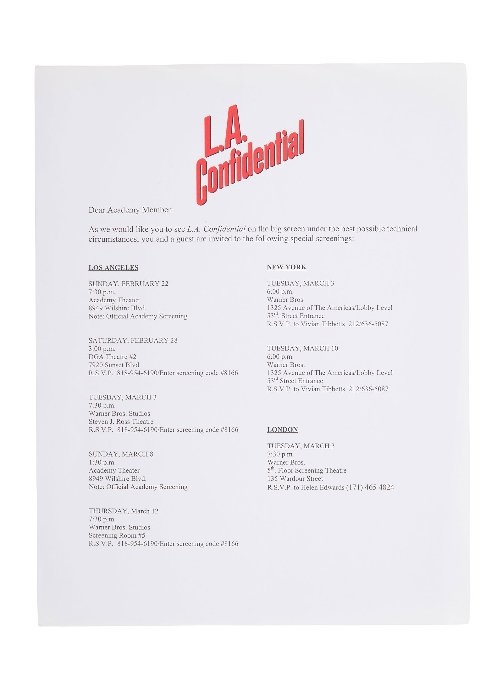Ann-Margret | 1997 Script from "L.A. Confidential" - 5