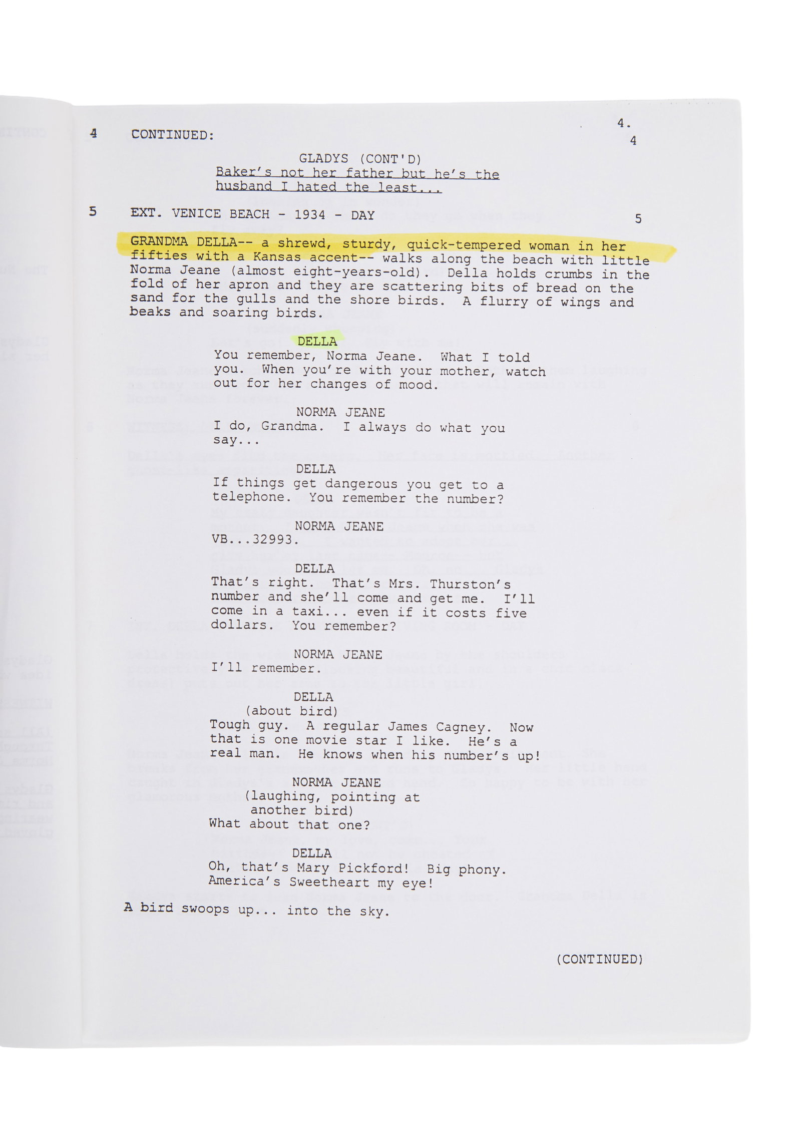 Ann-Margret | 2000 Script from "Blonde" - 2