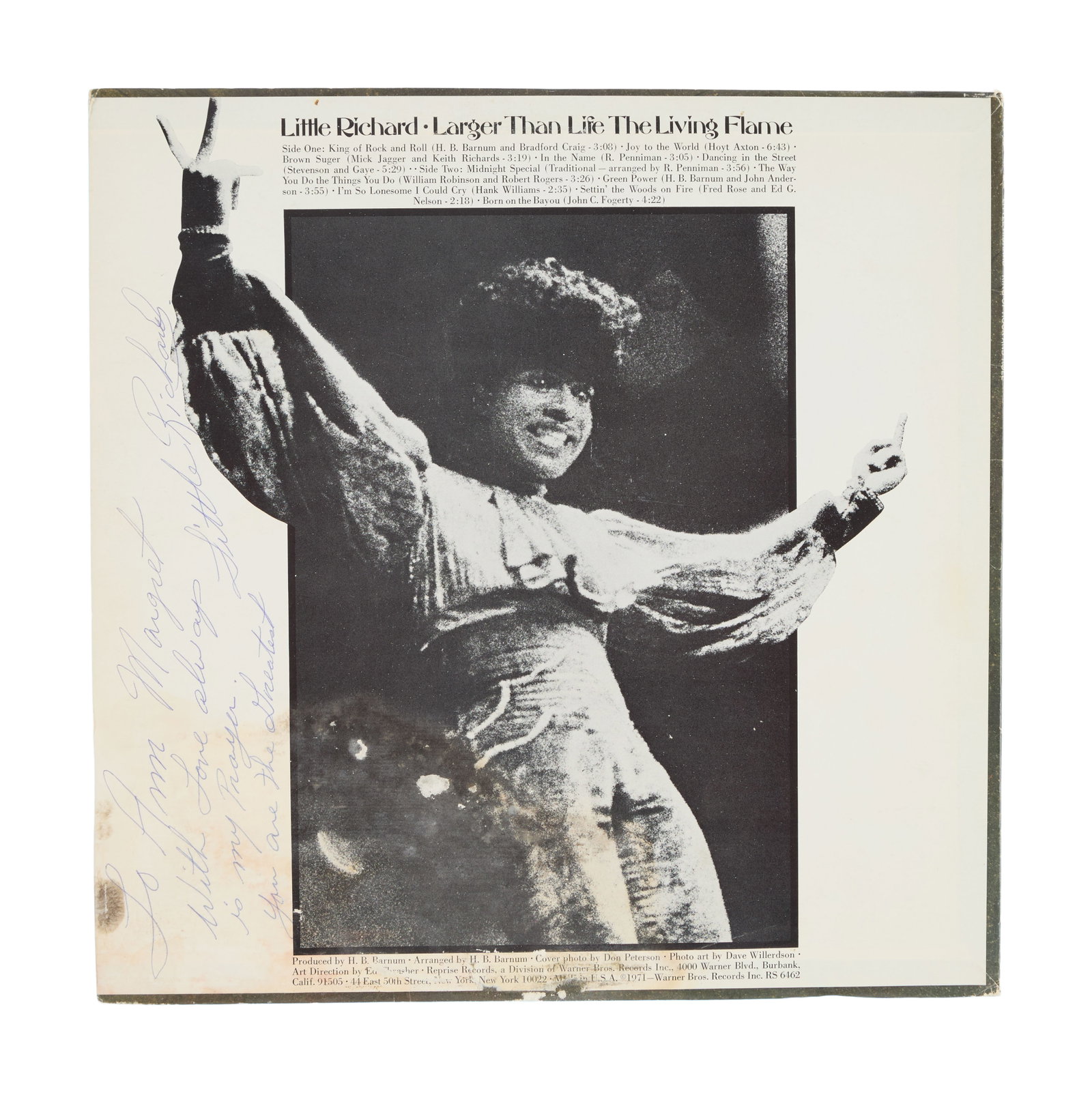 Ann-Margret | 1971 Little Richard Signed Album Titled "King of Rock and Roll" (1 of 8)