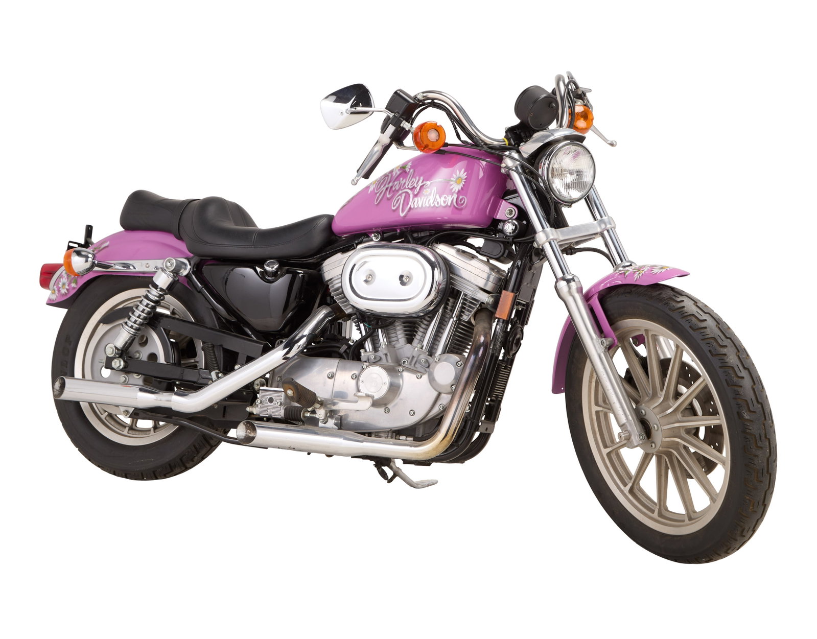 Ann Margret | 1997 Harley-Davidson Sportster XL883 Hugger Motorcycle : A vehicle owned and ridden by the star for over 20 years; built in January, 1997, this motorcycle features a four-stroke air-cooled 883 cc V-Twin engine mated to a five-speed manual transmission; it