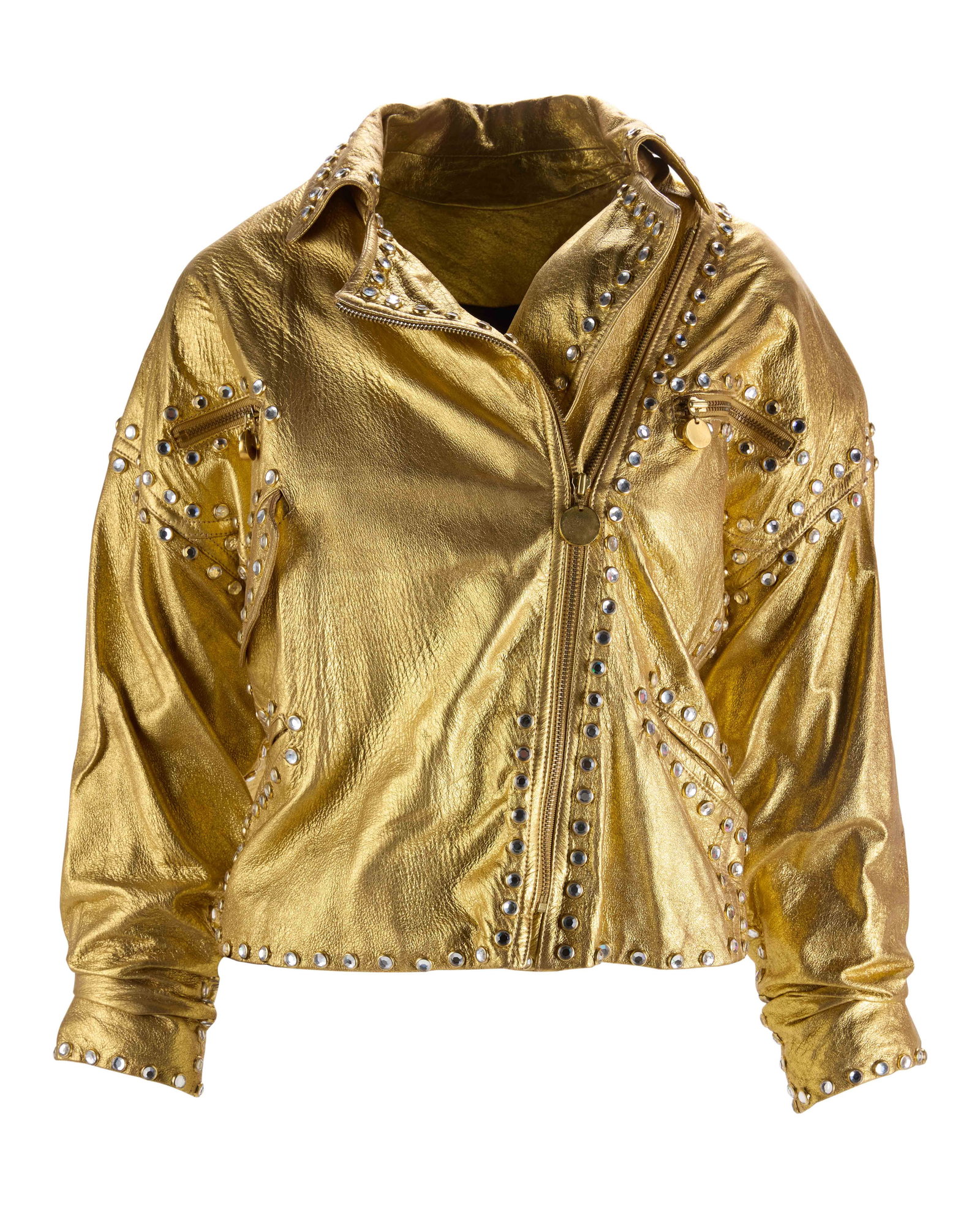 Ann-Margret | 1980s Gold Motorcycle Jacket (1 of 3)