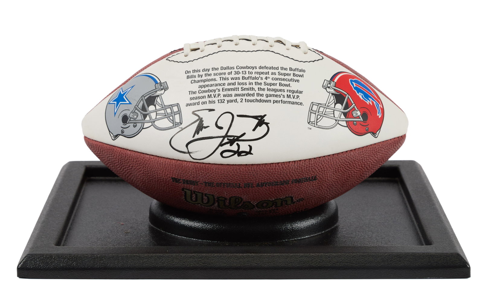 Ann-Margret | 1994 Emmitt Smith Signed Commemorative Football from the XXVIII Super Bowl (1 of 6)
