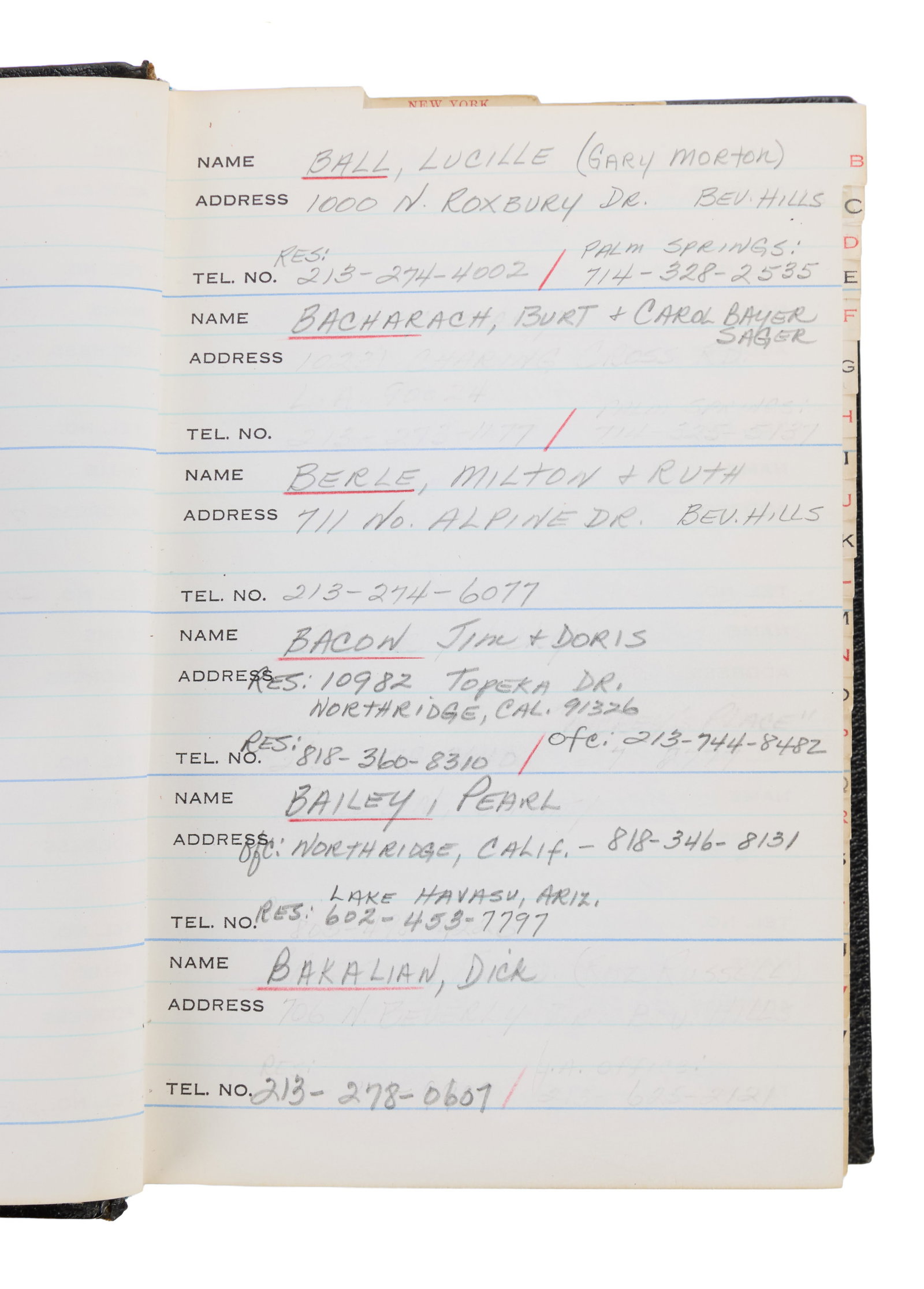 Frank Sinatra | 1980s Address Book - 3
