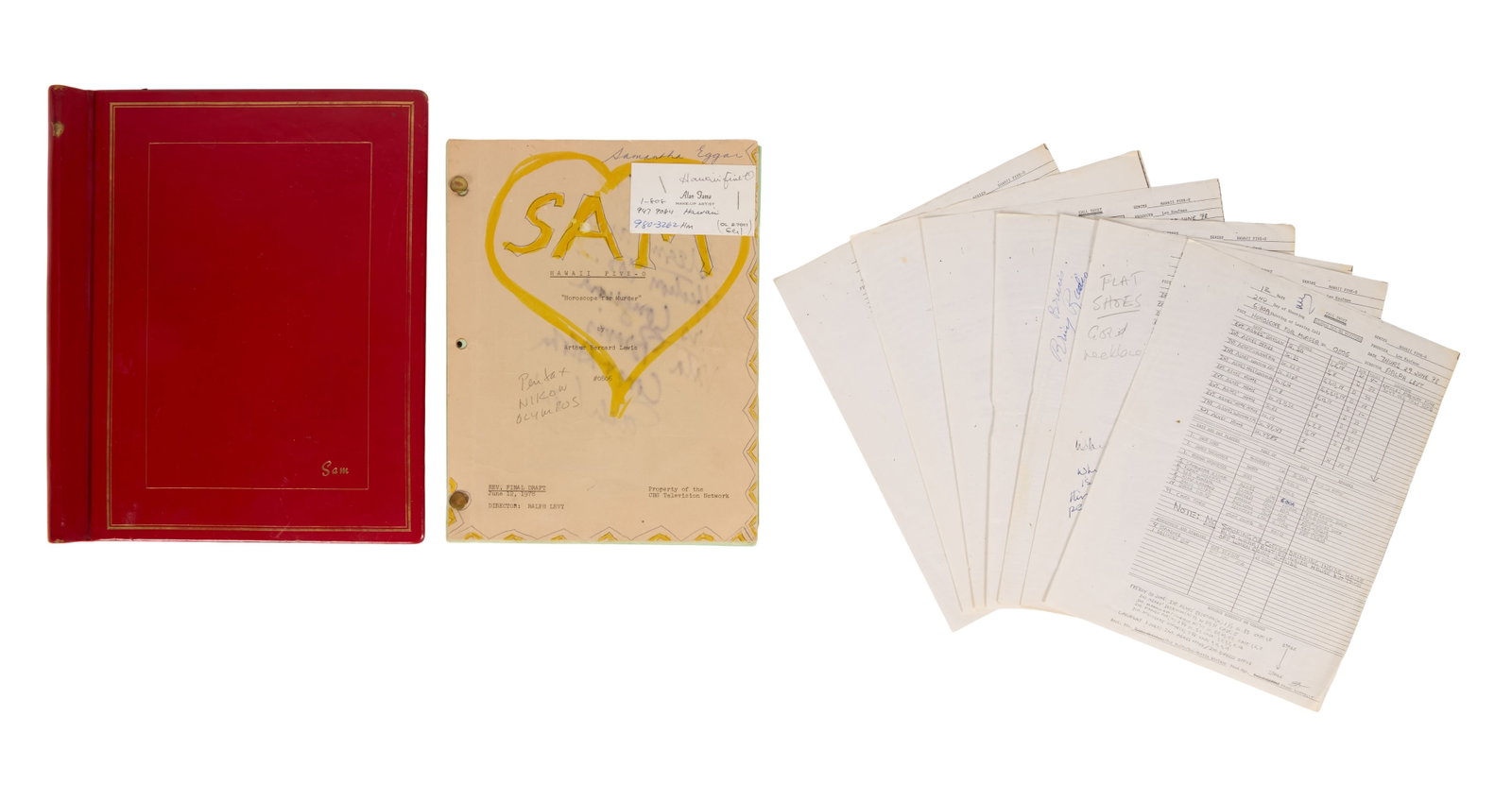 Samantha Eggar | 1978 "Hawaii Five-O" Jack Lord and Tab Hunter Signed Working Script with (1 of 4)
