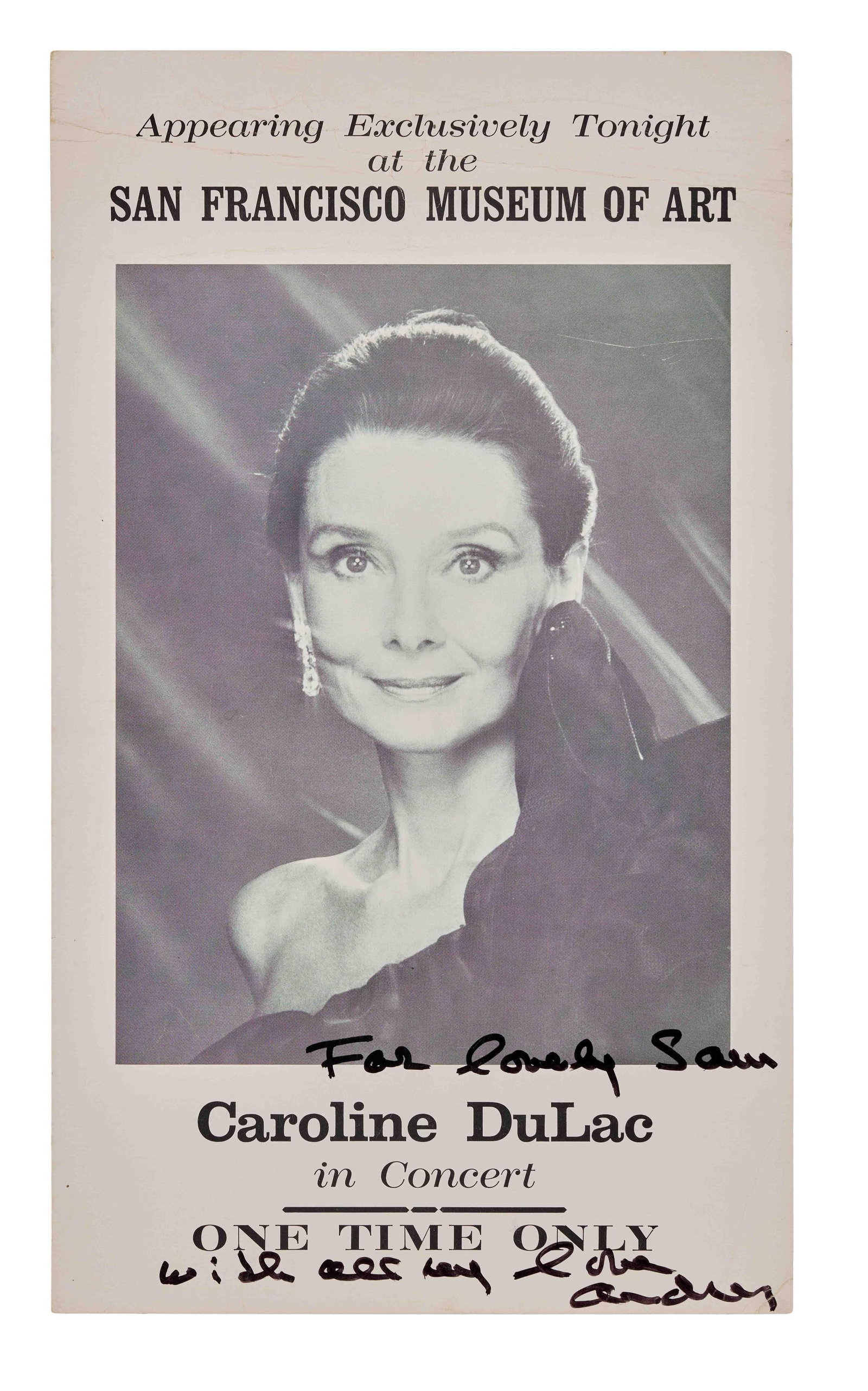 Samantha Eggar | 1987 "Love Among Thieves" Audrey Hepburn Inscribed Prop Poster (1 of 3)