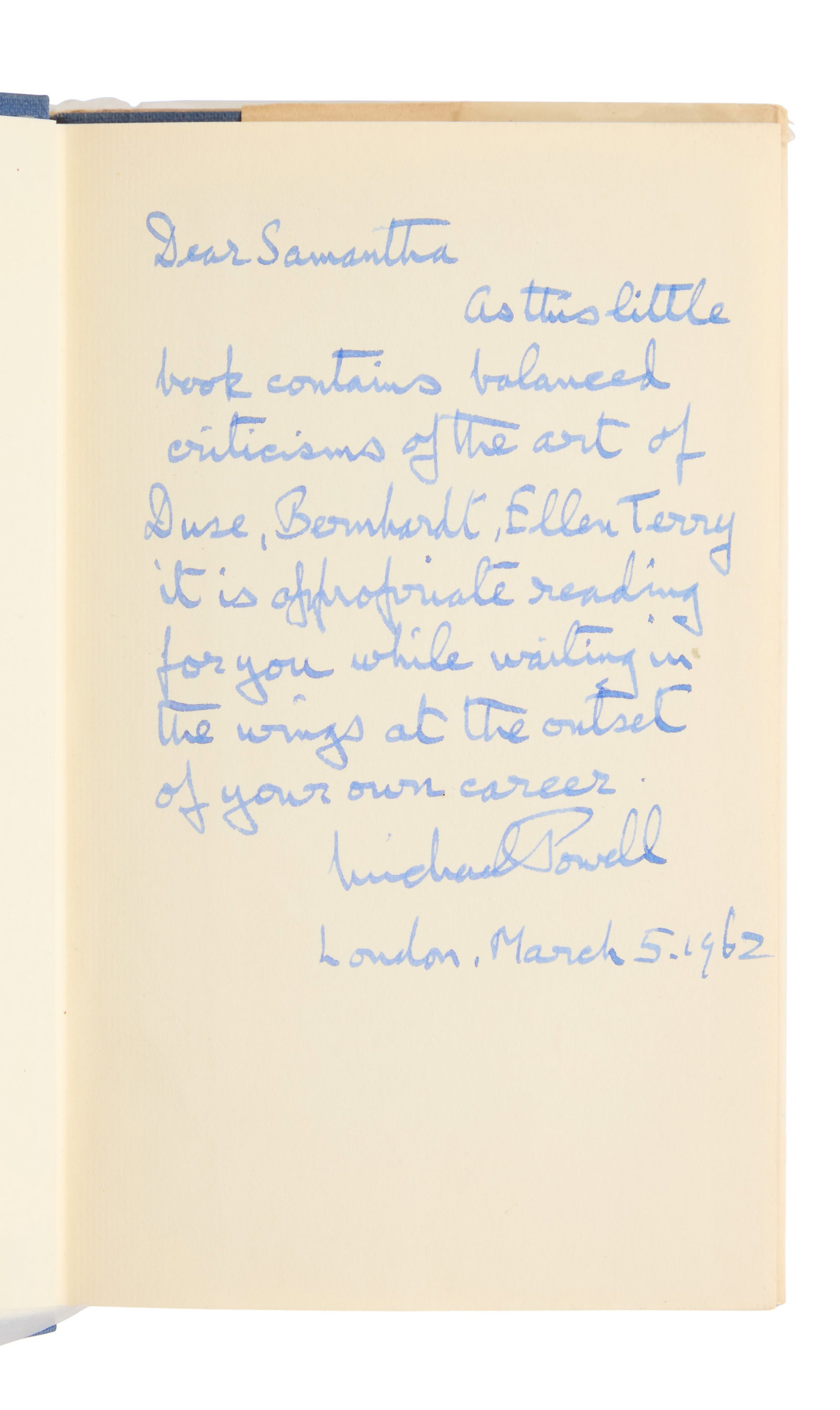 Samantha Eggar | 1962 Michael Powell Signed George Bernard Shaw Book from Career Beginning (1 of 3)