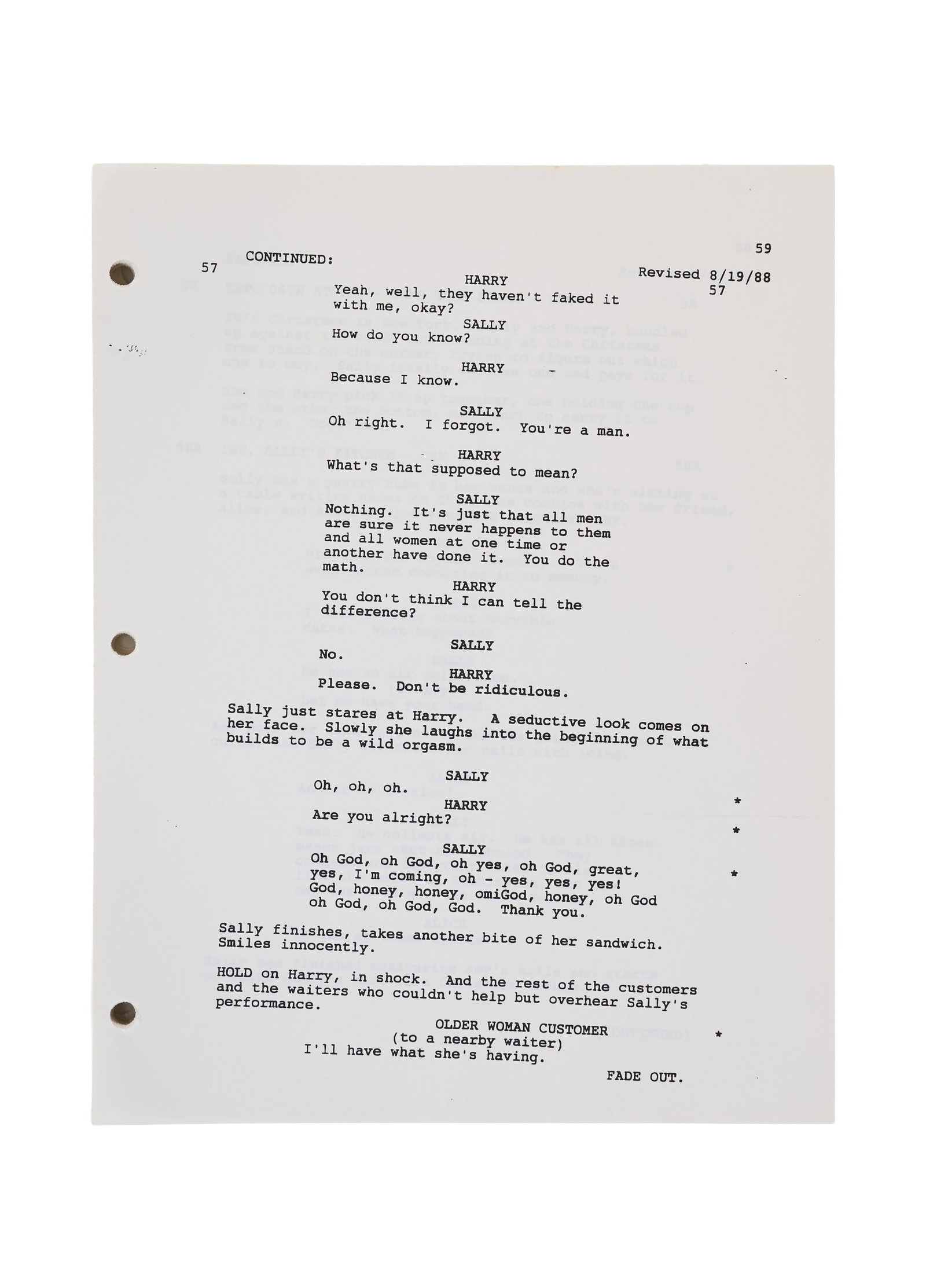 Rob Reiner | 1989 "When Harry Met Sally?" Script - 4