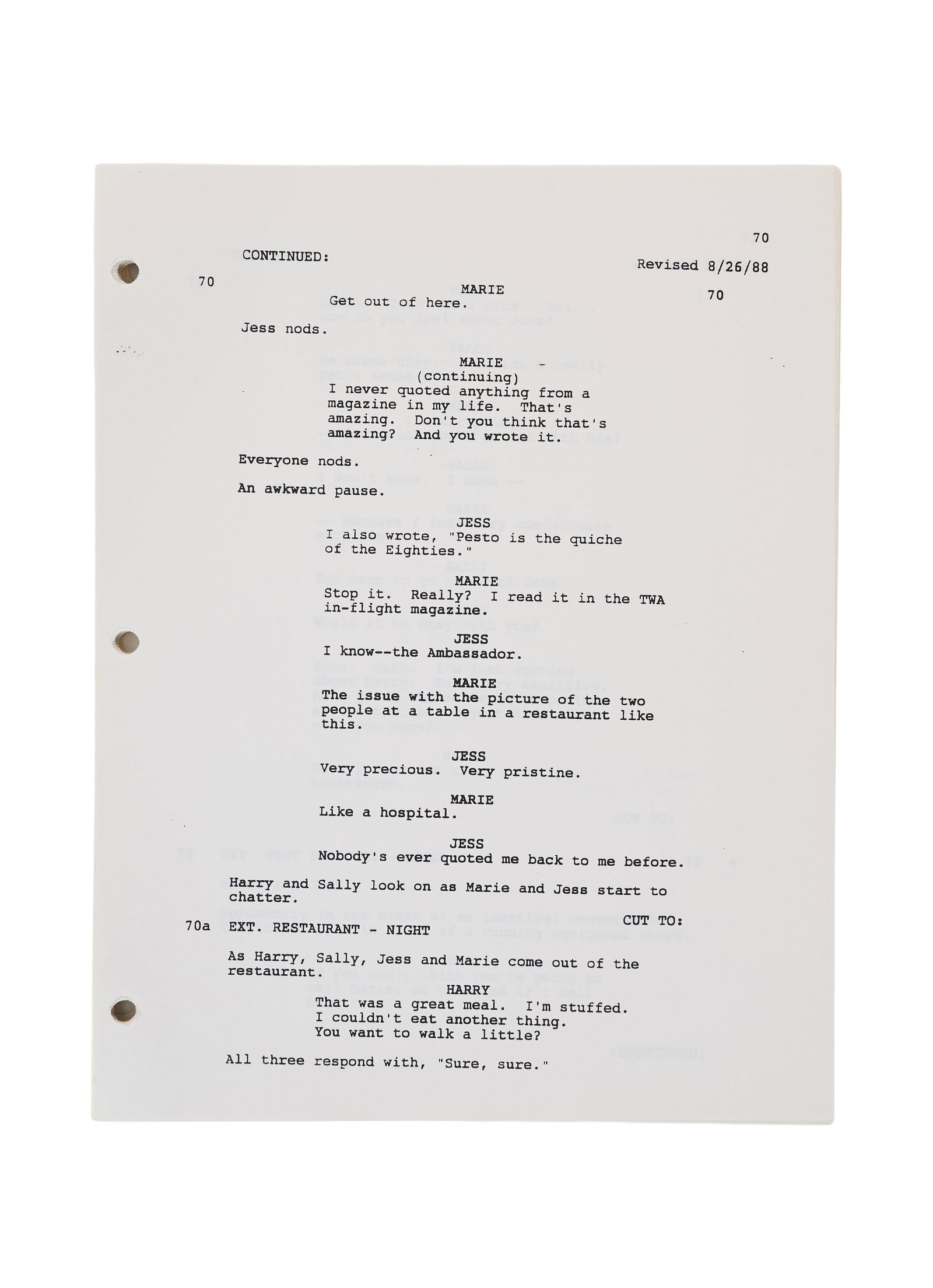 Rob Reiner | 1989 "When Harry Met Sally?" Script - 6