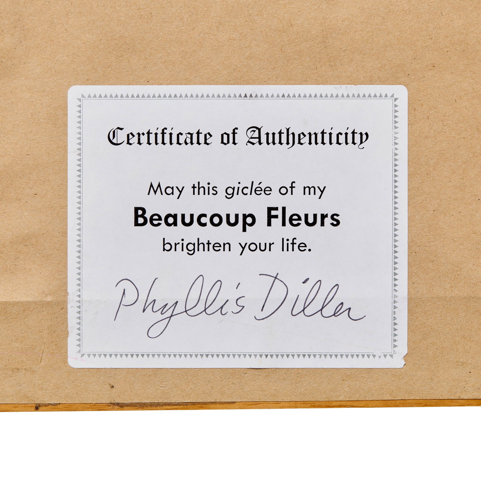 Phyllis Diller | Signed Framed "Beaucoup Fleurs" Print - 4