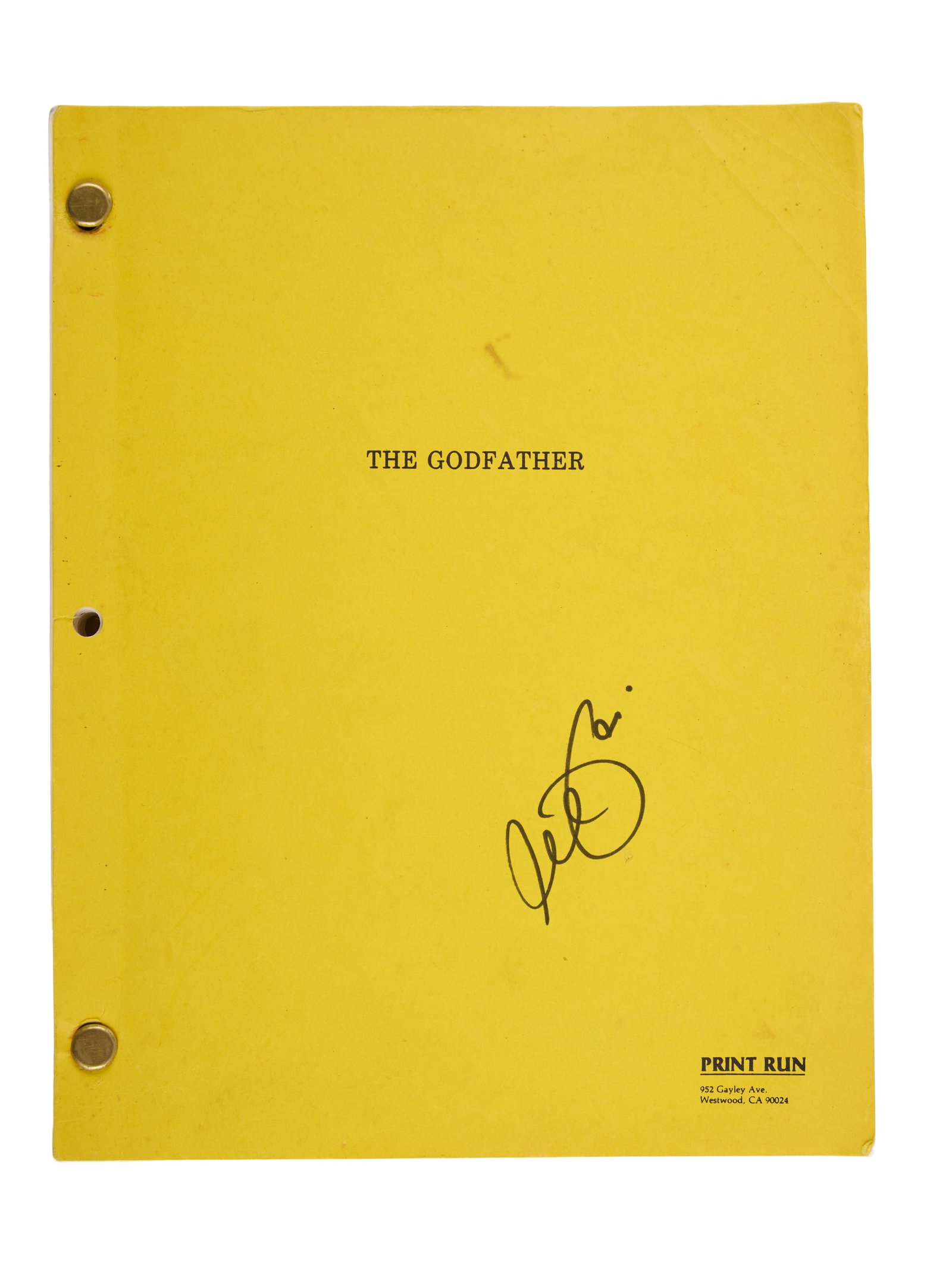 The Godfather | Screenplay Signed by Al Pacino (1 of 4)