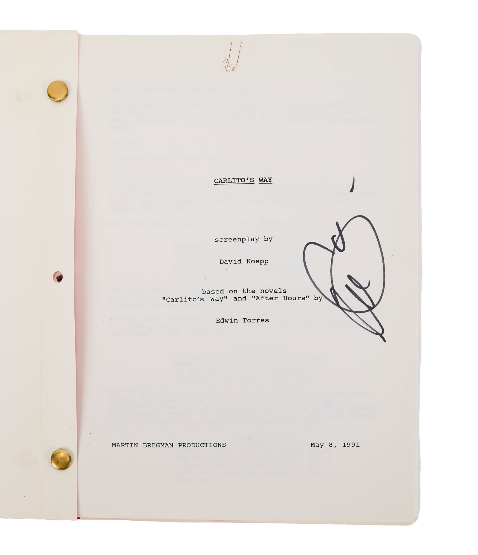 Al Pacino | Signed Carlito's Way Script (1 of 5)